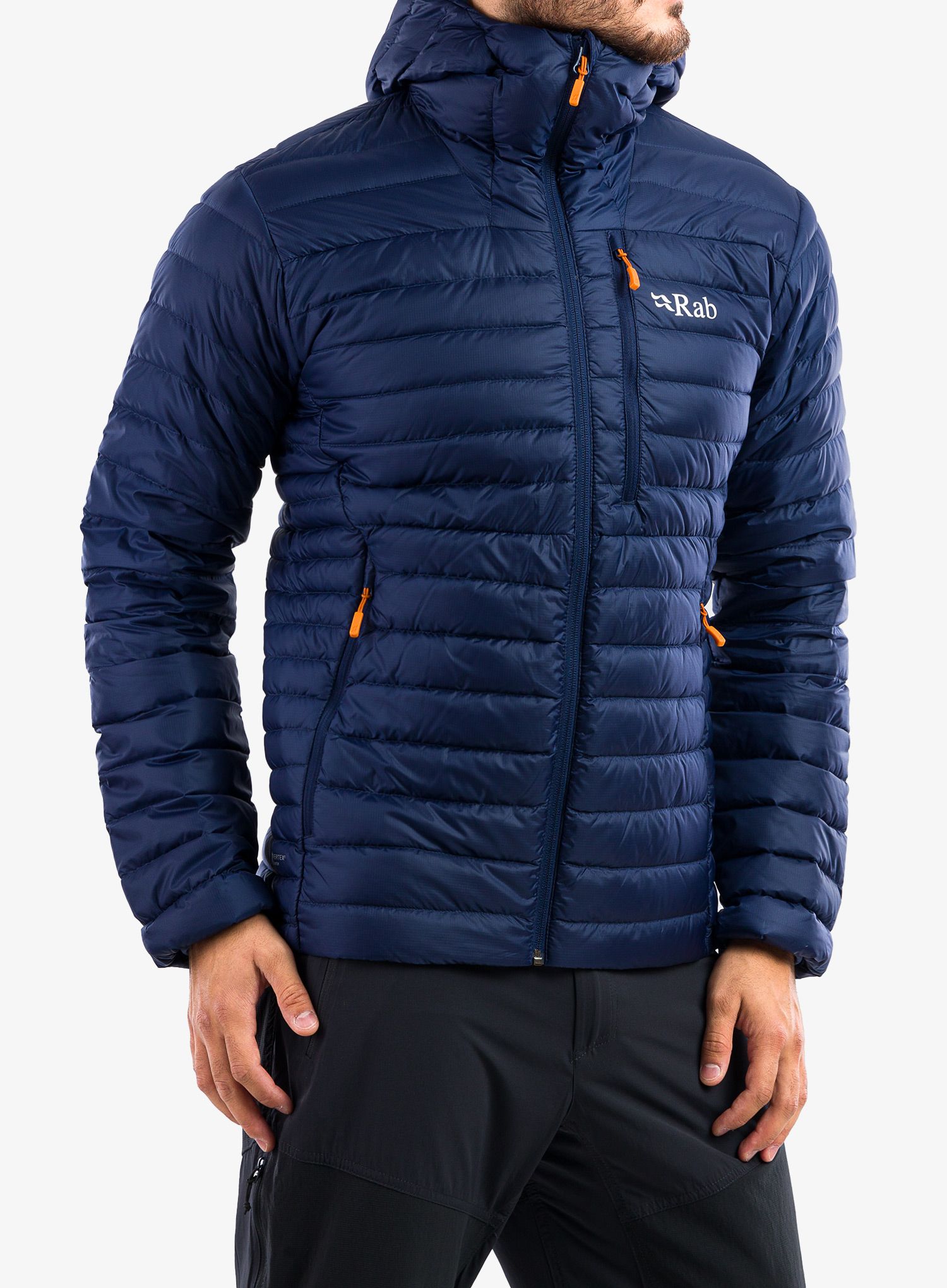 Puhovka Rab Microlight Alpine Jacket - deep ink/marmalade