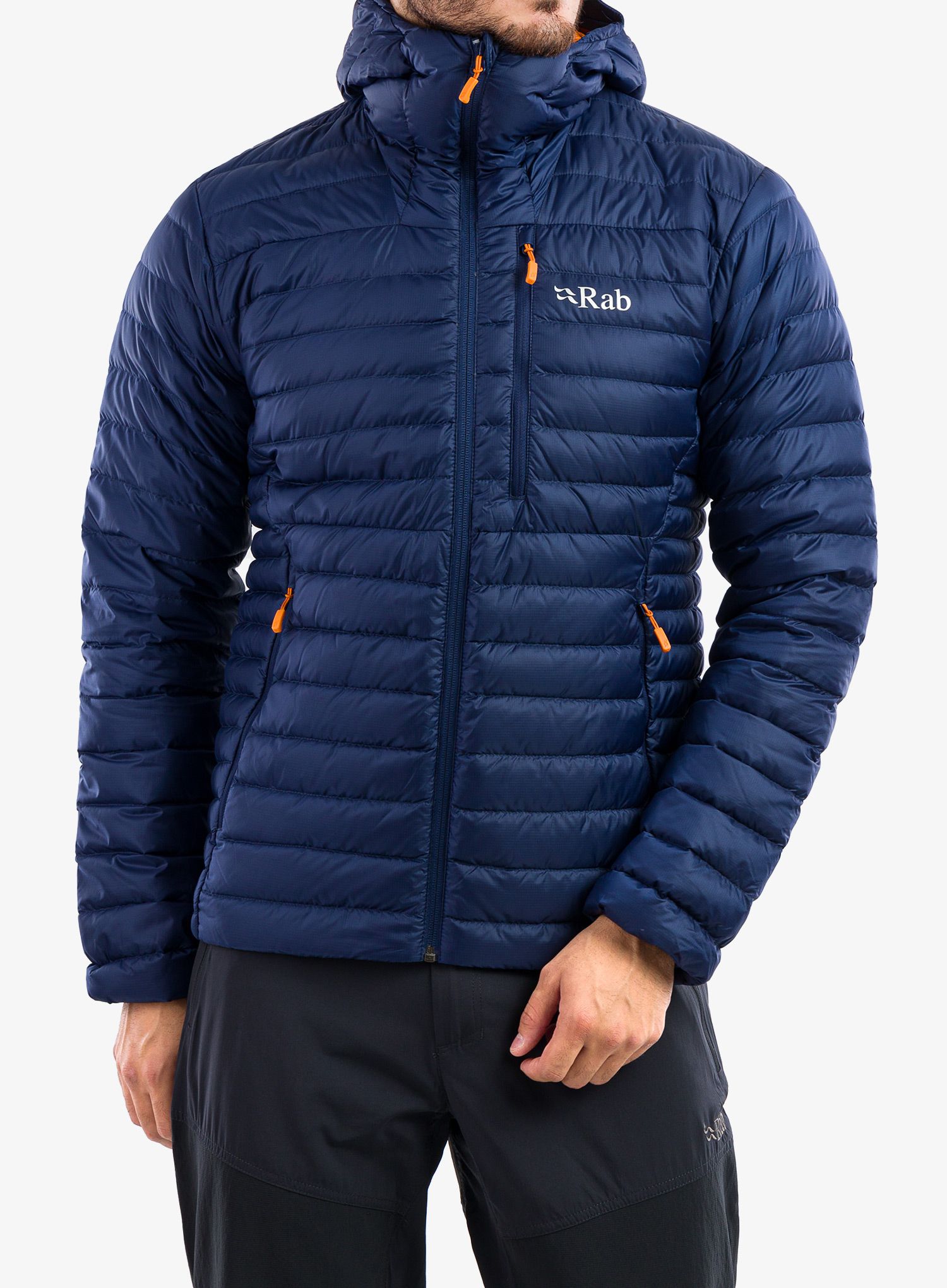 Puhovka Rab Microlight Alpine Jacket - deep ink/marmalade