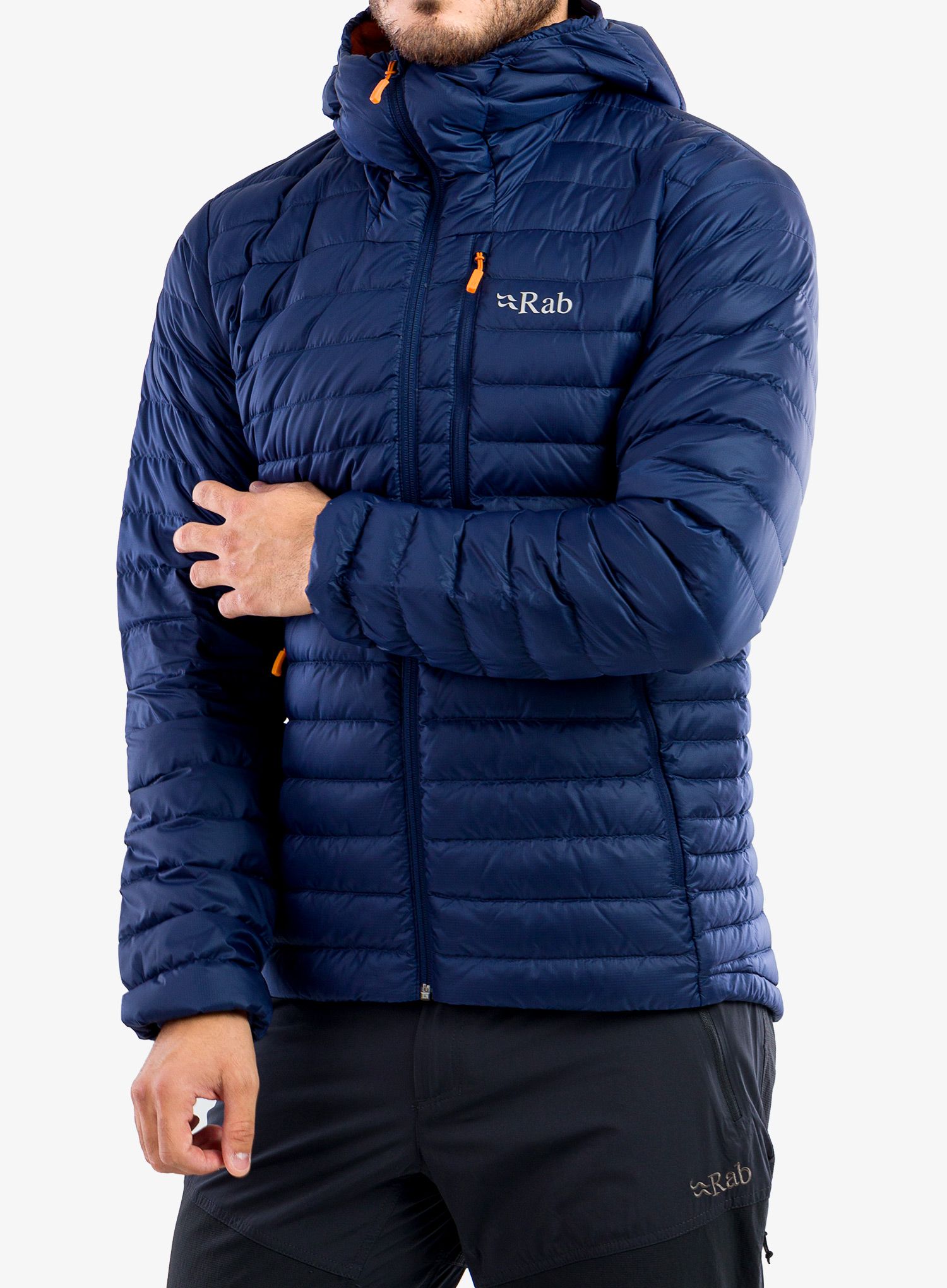 Puhovka Rab Microlight Alpine Jacket - deep ink/marmalade
