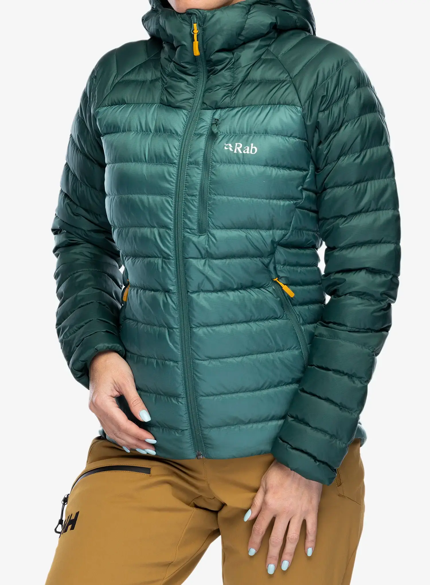 Ženska puhovka Rab Microlight Alpine Jacket - green slate/eucalyptus