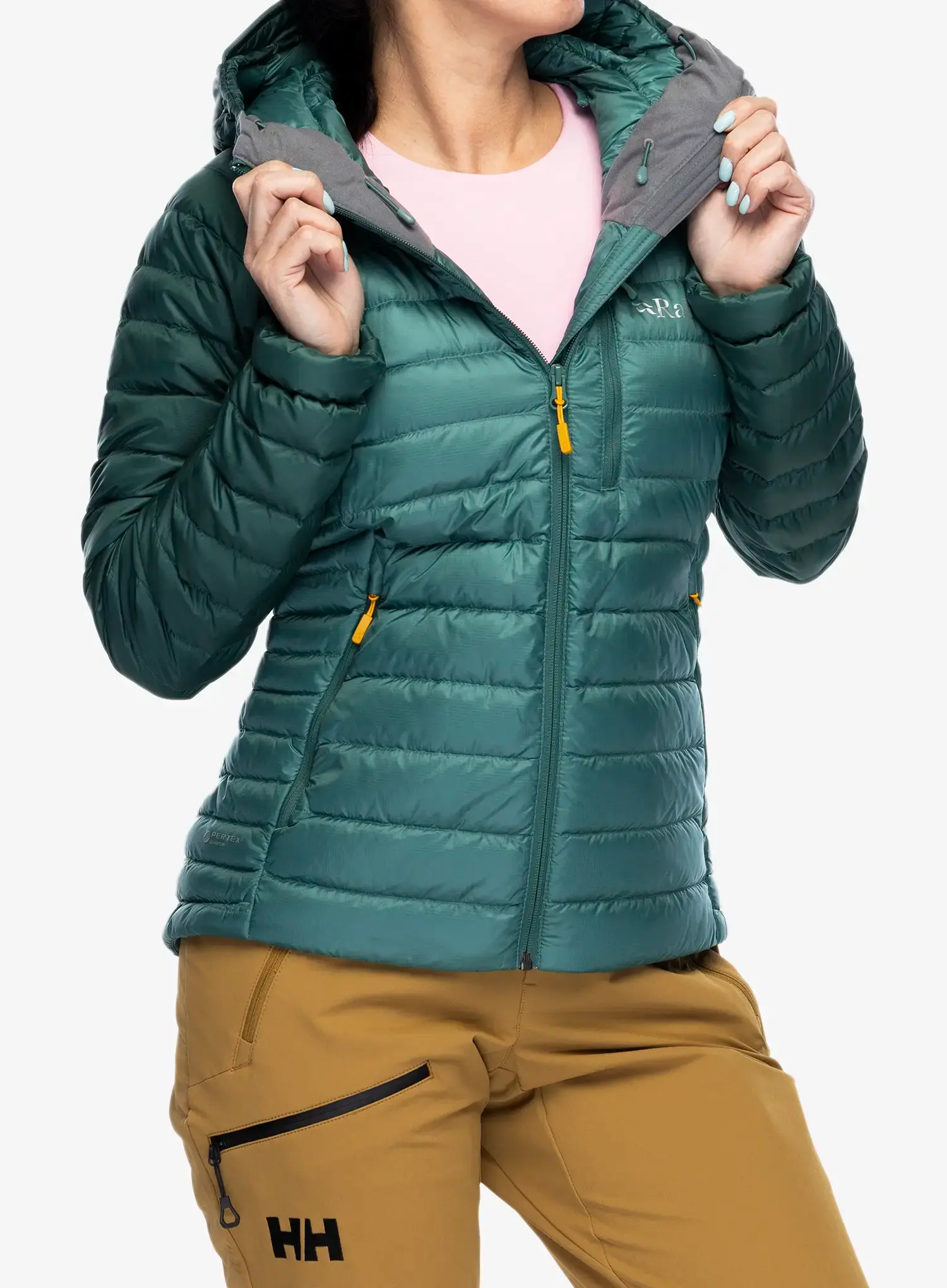 Ženska puhovka Rab Microlight Alpine Jacket - green slate/eucalyptus