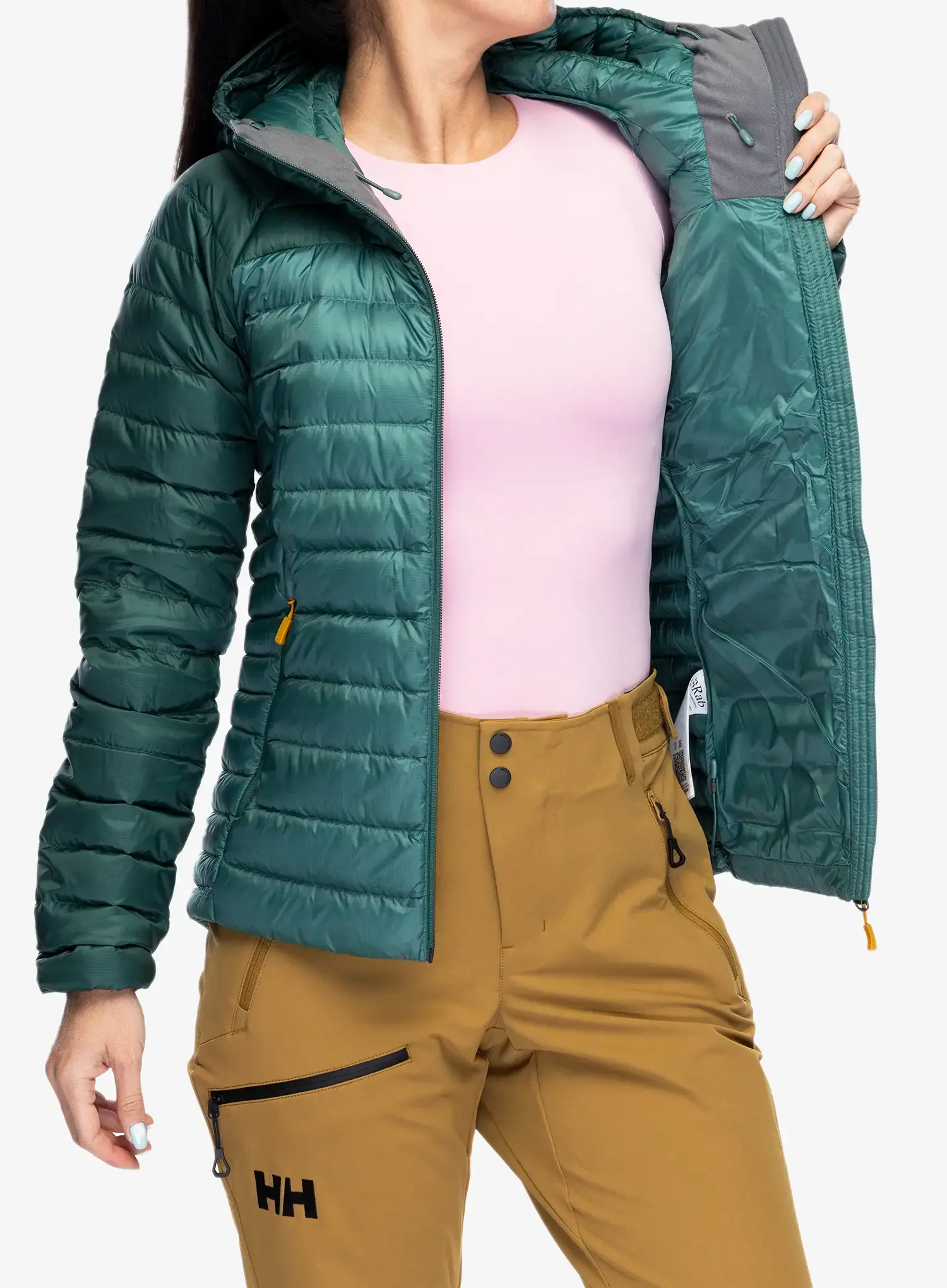 Ženska puhovka Rab Microlight Alpine Jacket - green slate/eucalyptus
