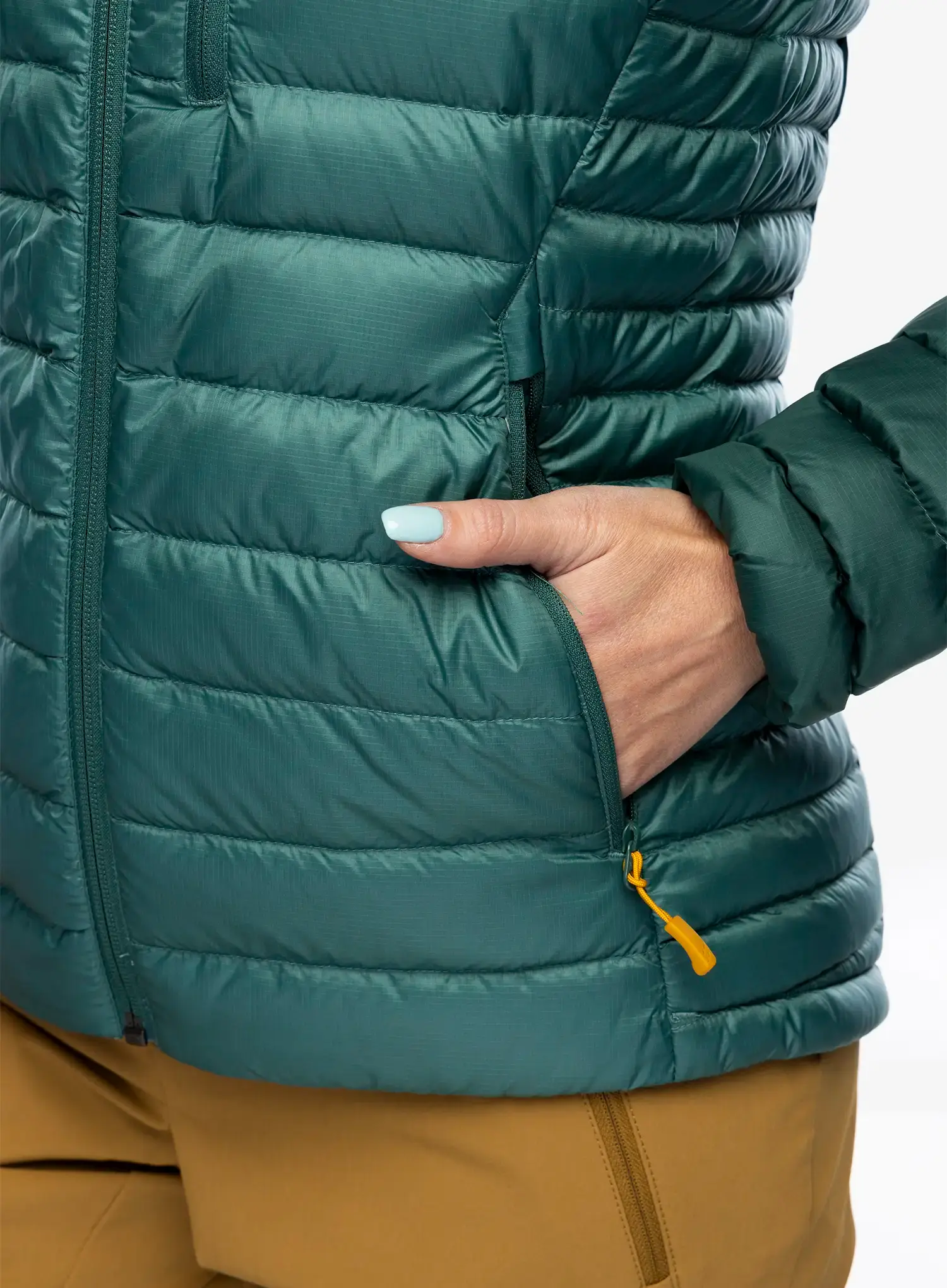 Ženska puhovka Rab Microlight Alpine Jacket - green slate/eucalyptus