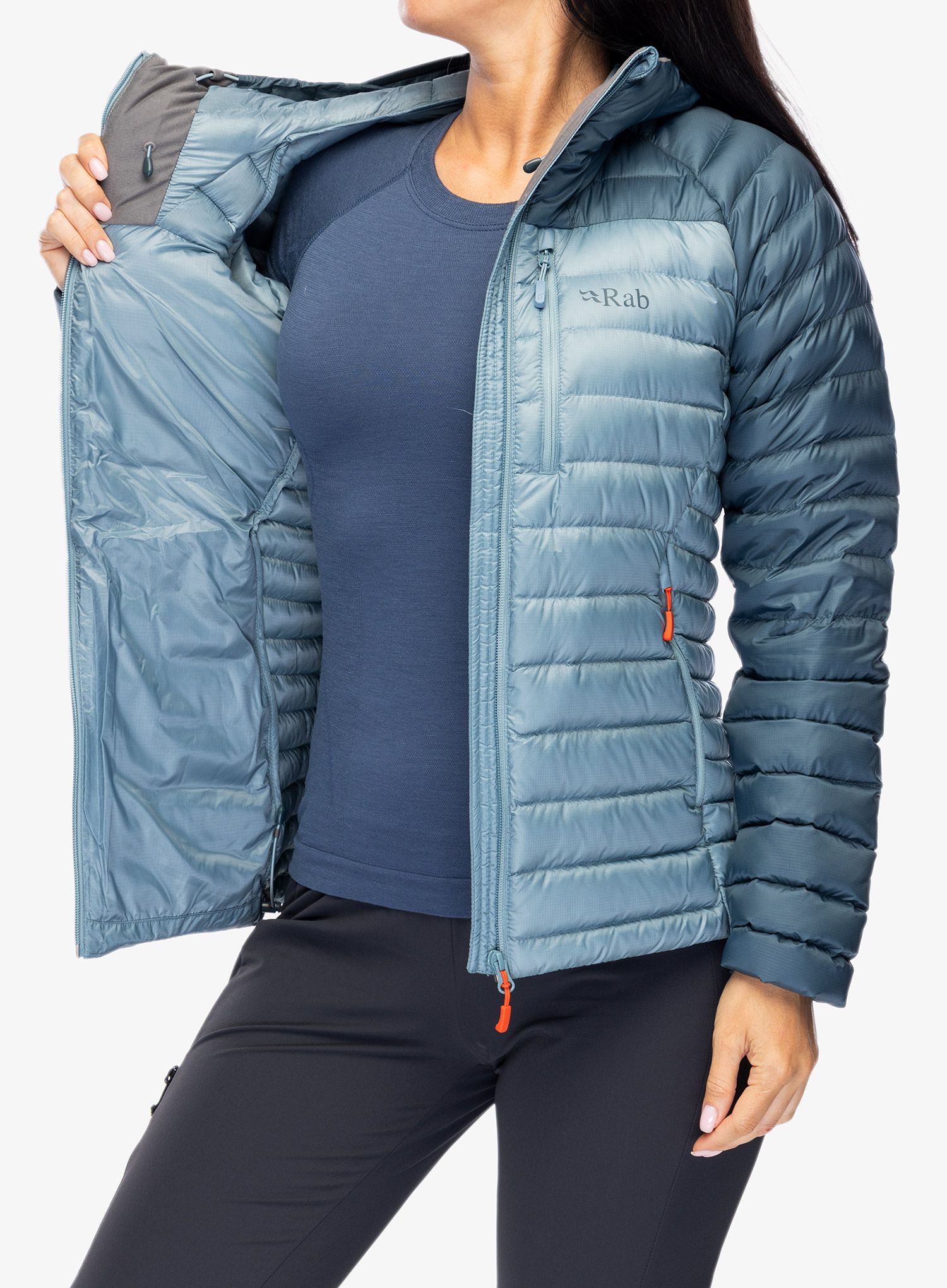Ženska puhovka Rab Microlight Alpine Jacket - orion blue/citadel