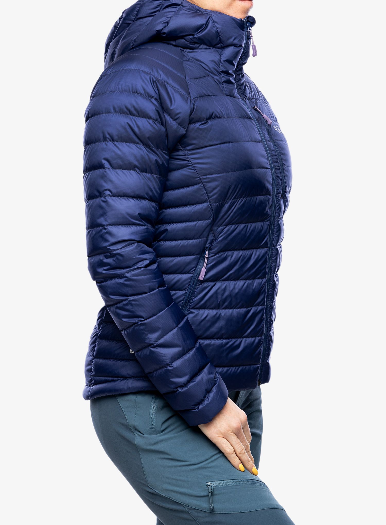 Ženska puhovka Rab Microlight Alpine Jacket - patriot blue/marmalade