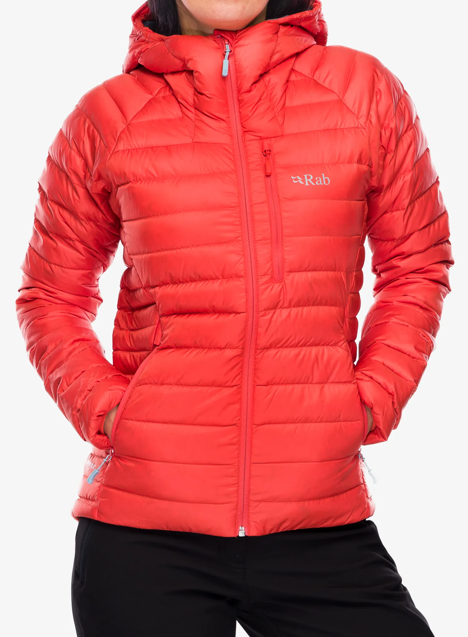 Ženska puhovka Rab Microlight Alpine Jacket - red grapefruit