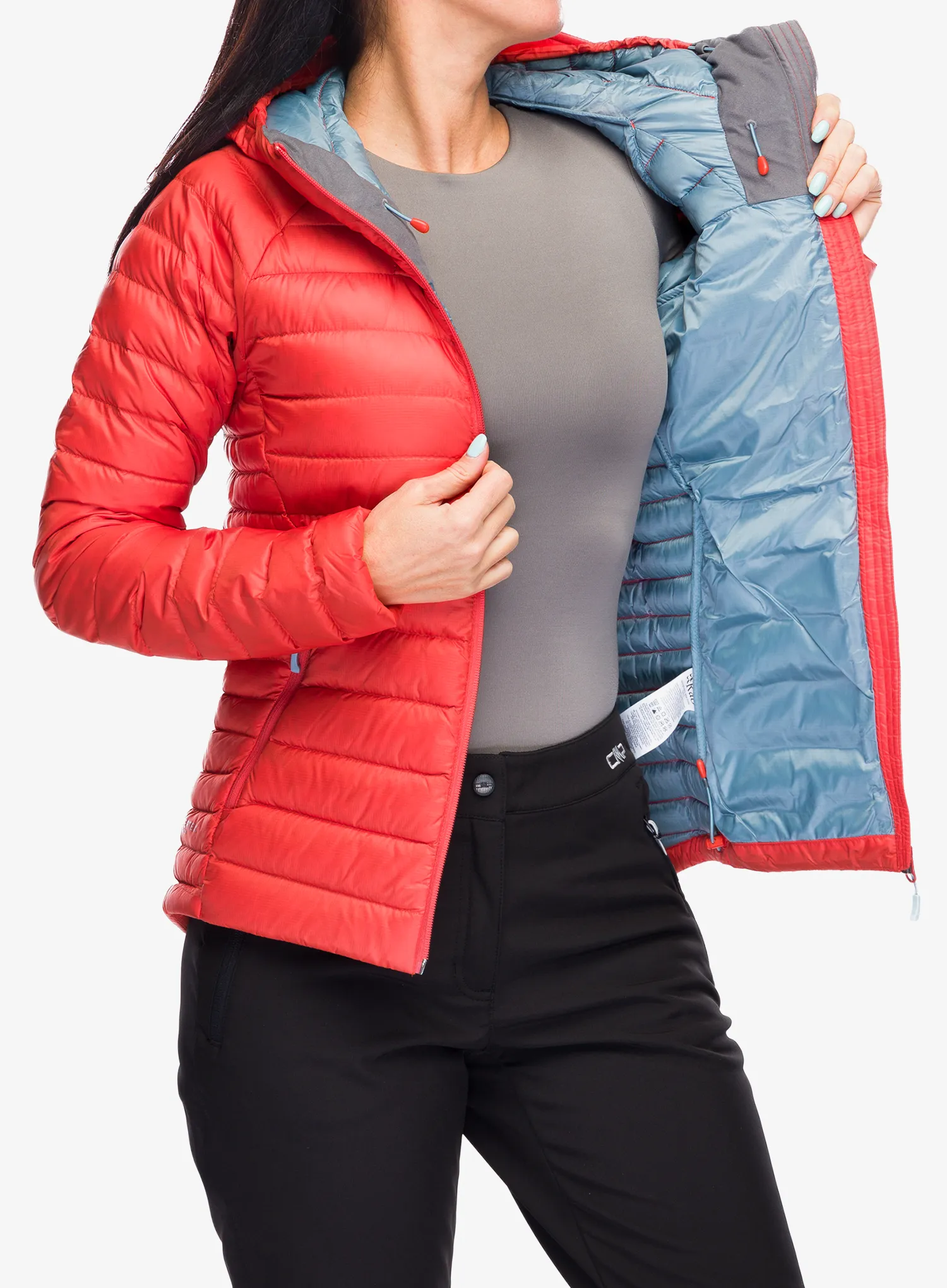 Ženska puhovka Rab Microlight Alpine Jacket - red grapefruit