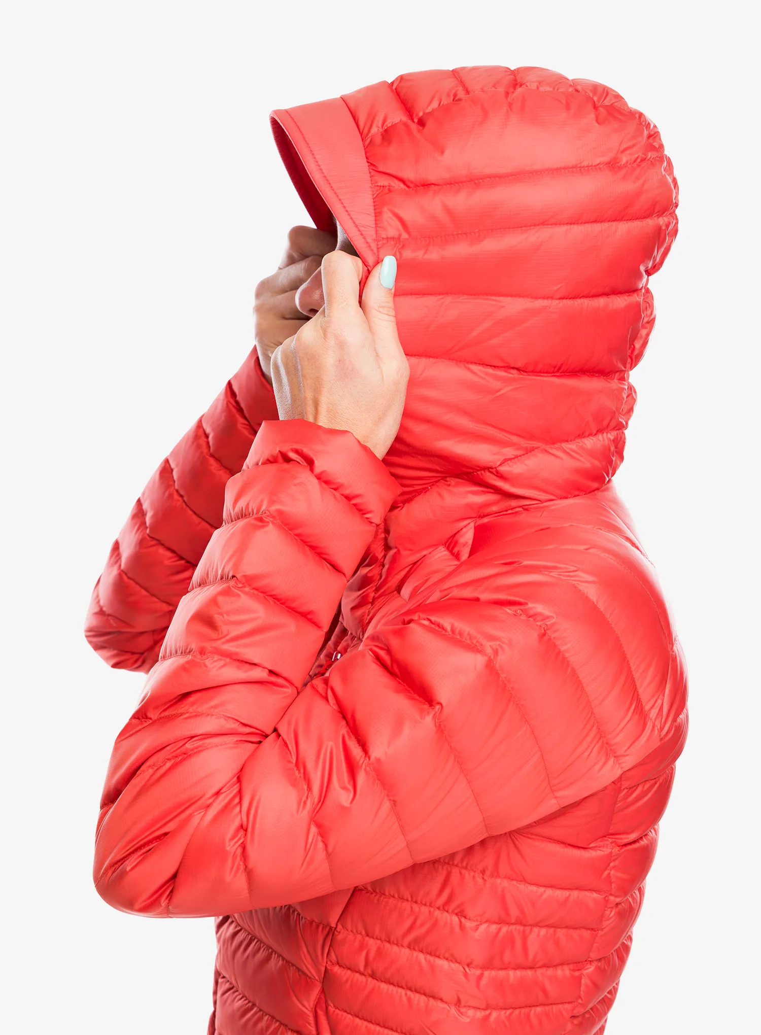 Ženska puhovka Rab Microlight Alpine Jacket - red grapefruit