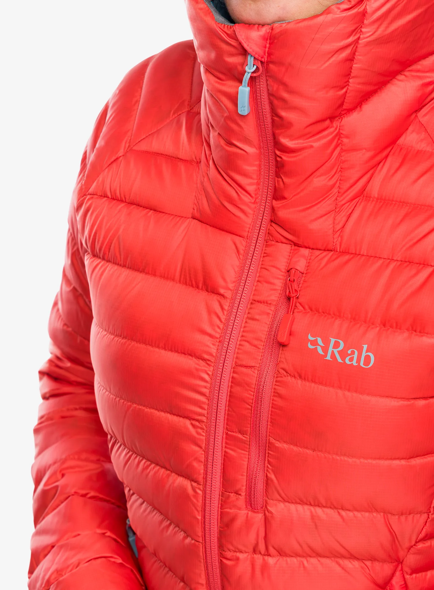 Ženska puhovka Rab Microlight Alpine Jacket - red grapefruit