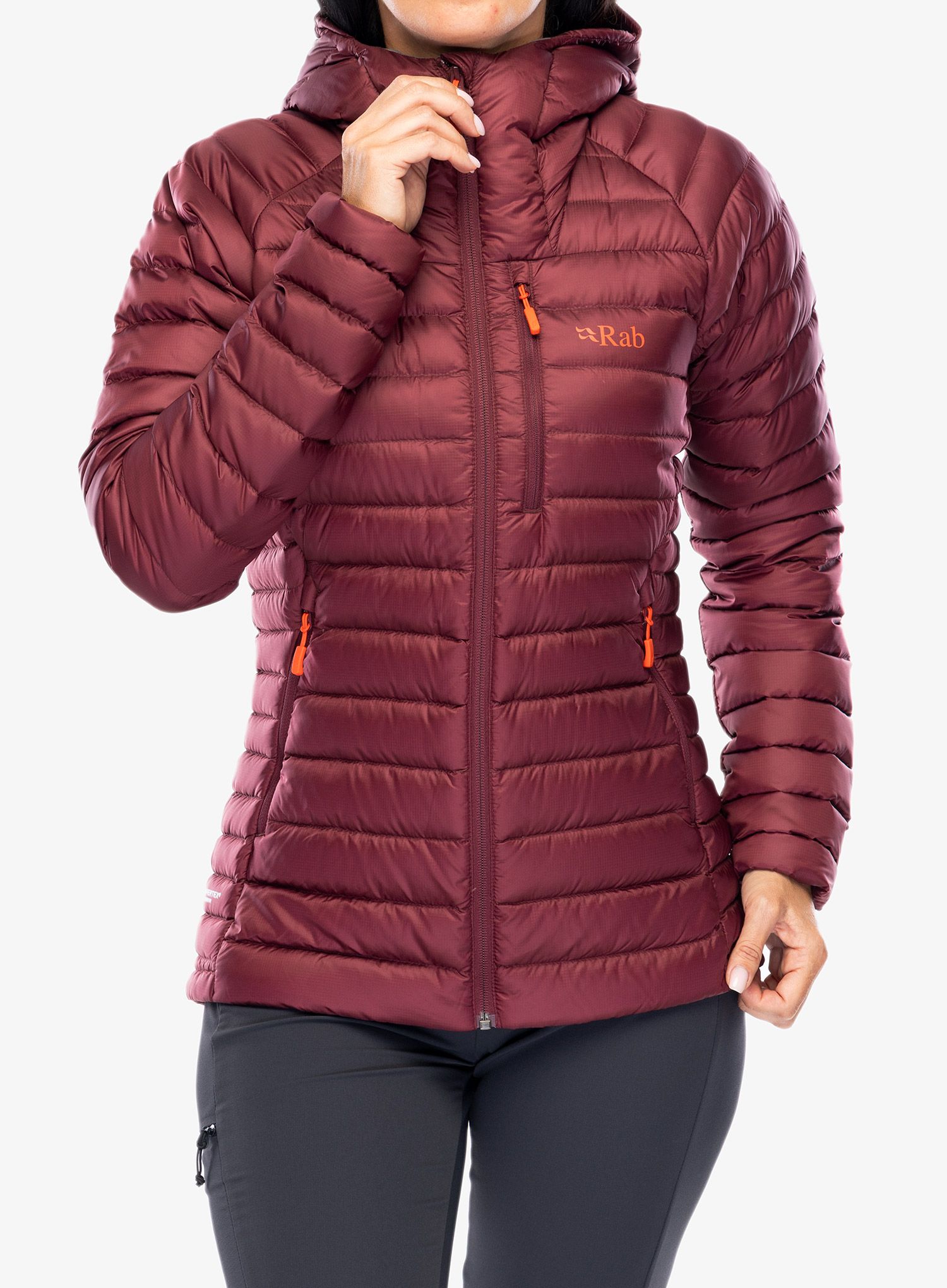 Ženska jakna Rab Microlight Alpine Long Jacket - deep heather
