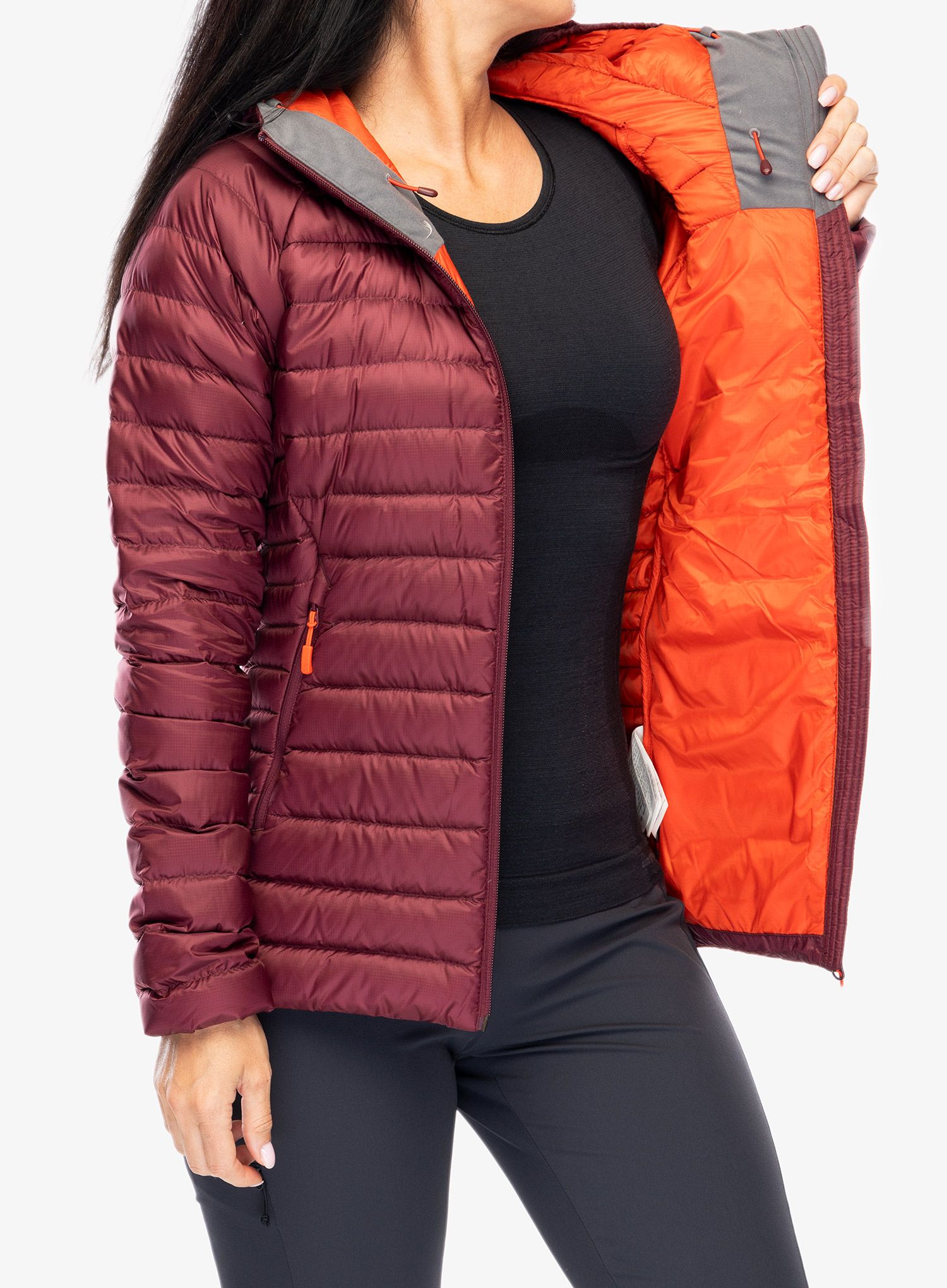 Ženska jakna Rab Microlight Alpine Long Jacket - deep heather