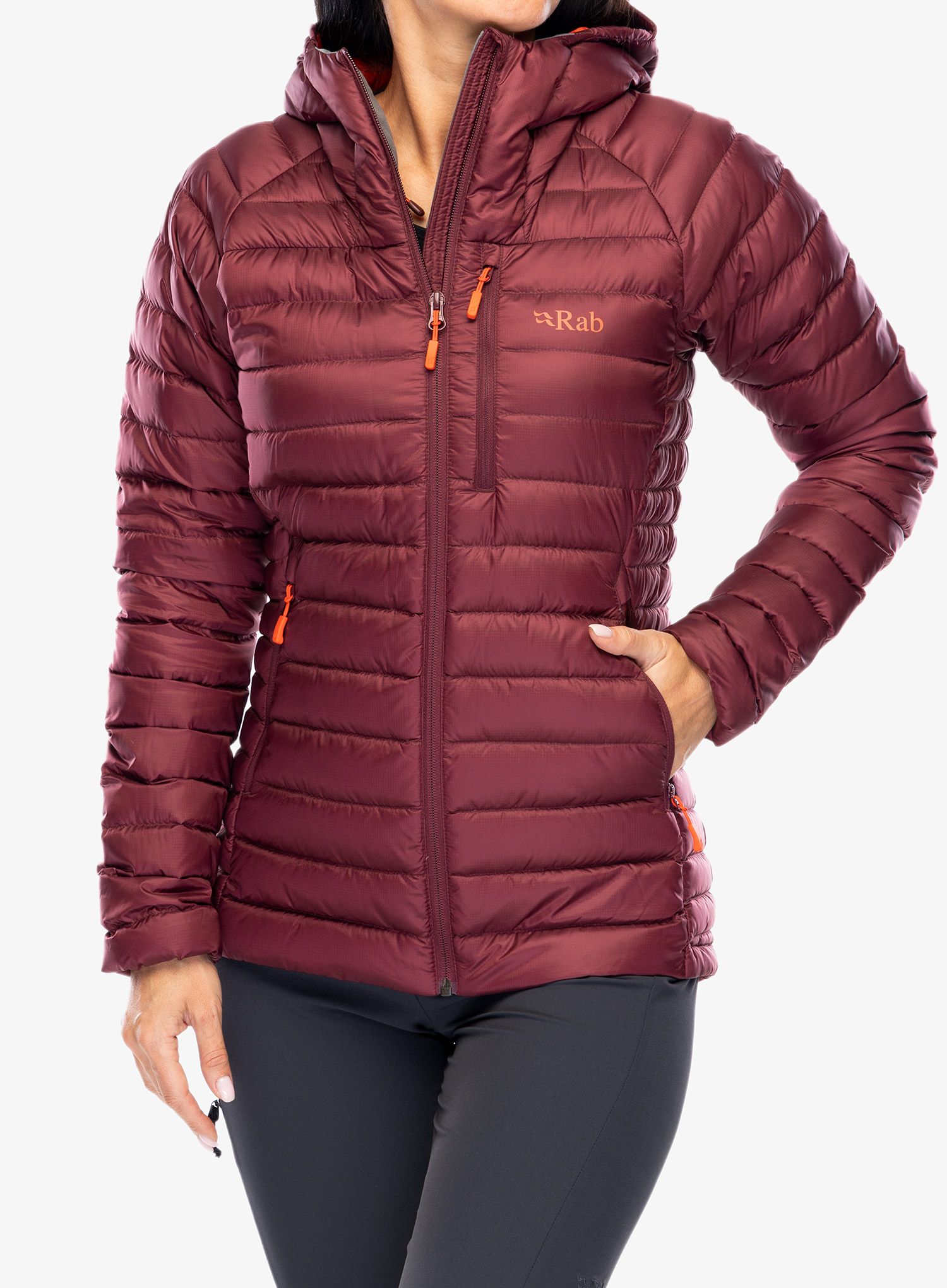 Ženska jakna Rab Microlight Alpine Long Jacket - deep heather