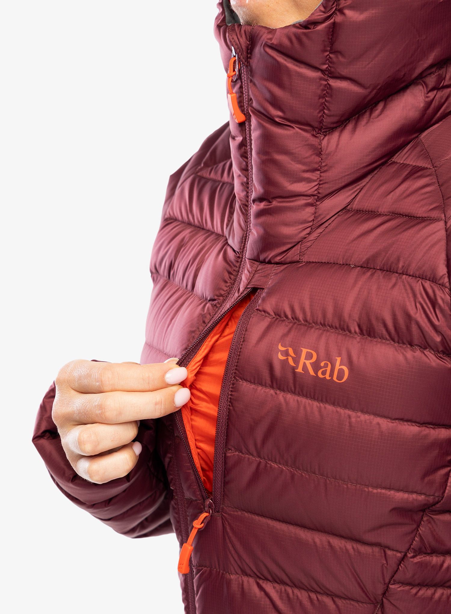 Ženska jakna Rab Microlight Alpine Long Jacket - deep heather