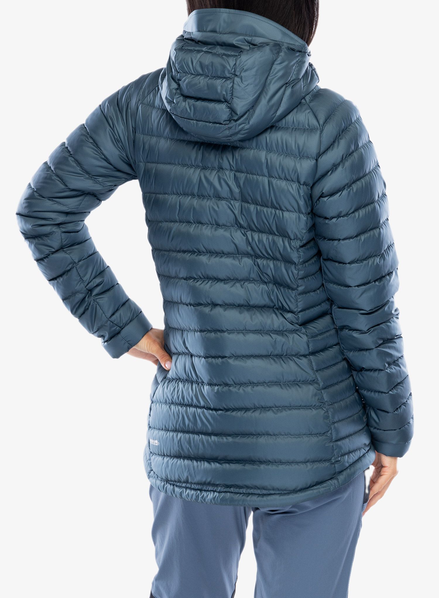 Ženska puhovka Rab Microlight Alpine Long Jacket - orion blue