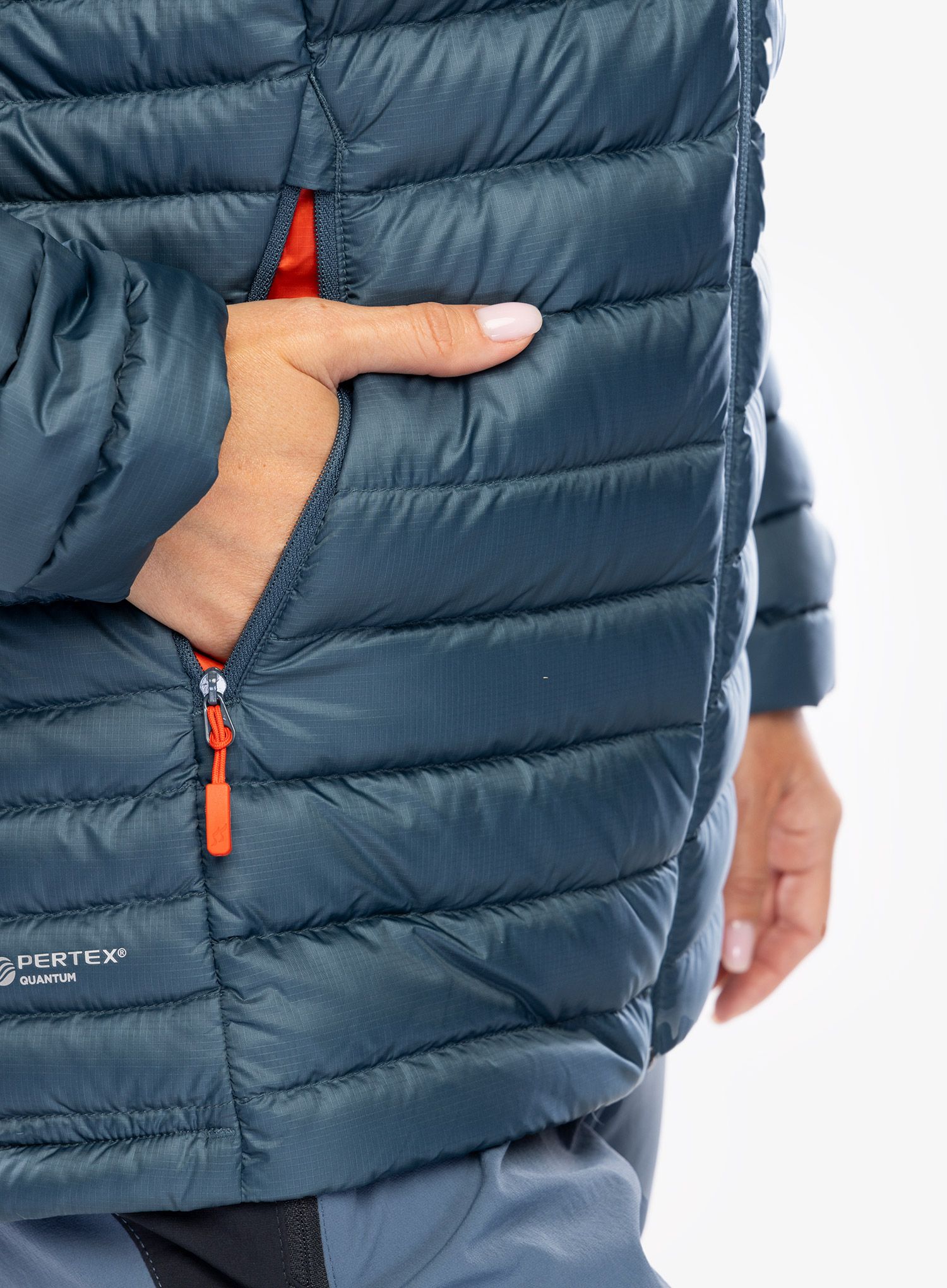 Ženska puhovka Rab Microlight Alpine Long Jacket - orion blue