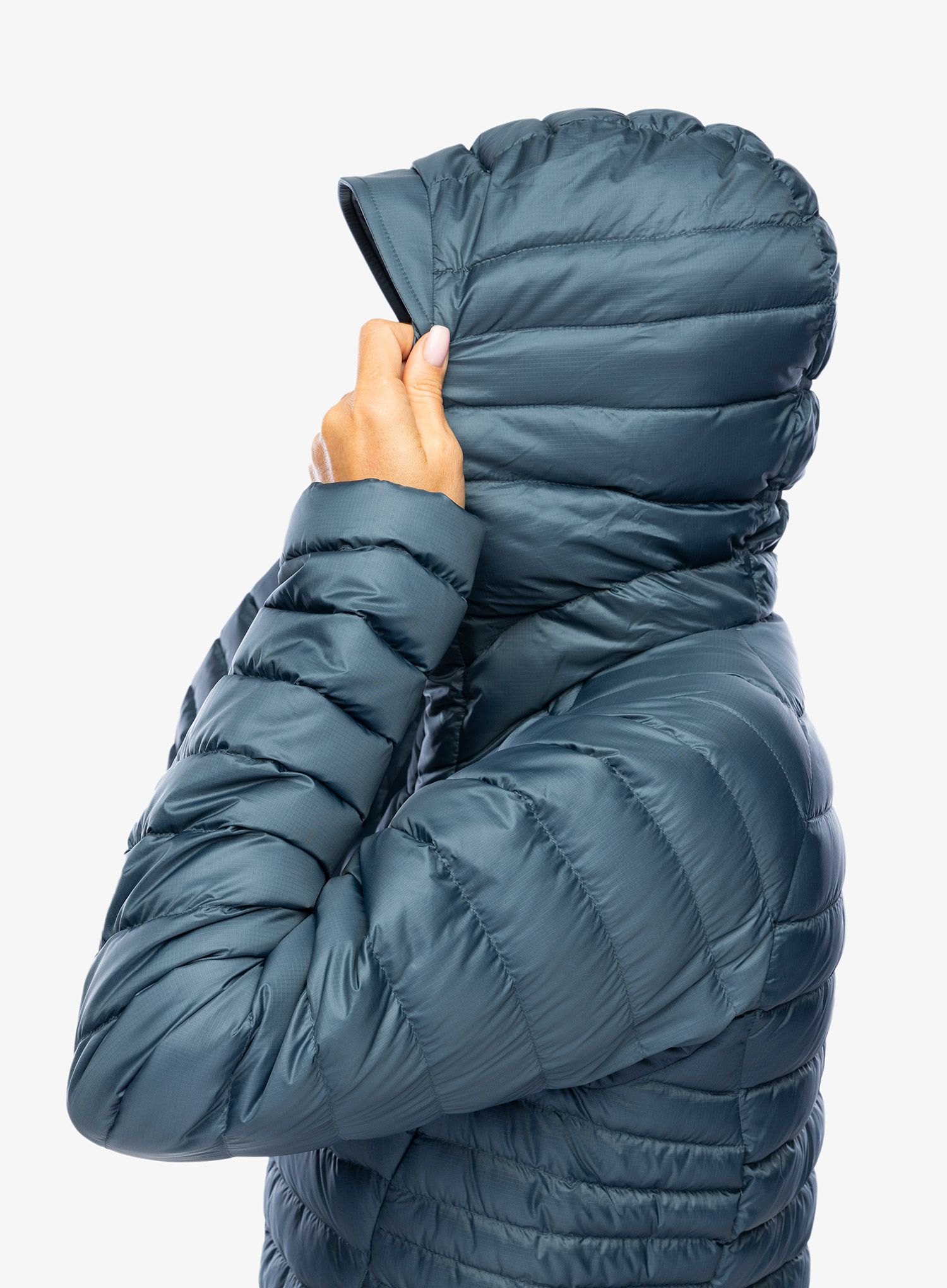 Ženska puhovka Rab Microlight Alpine Long Jacket - orion blue