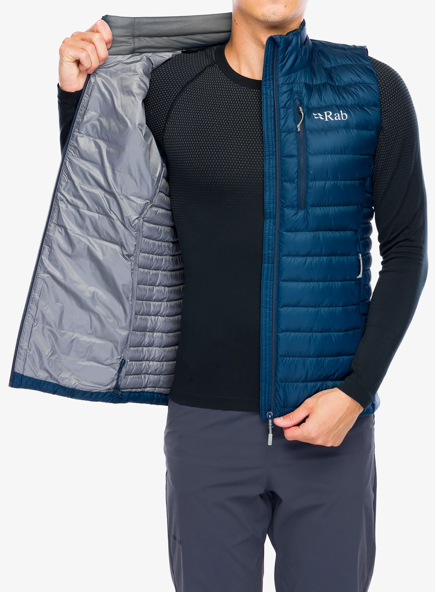 Puhasti brezrokavnik Rab Microlight Vest - tempest blue