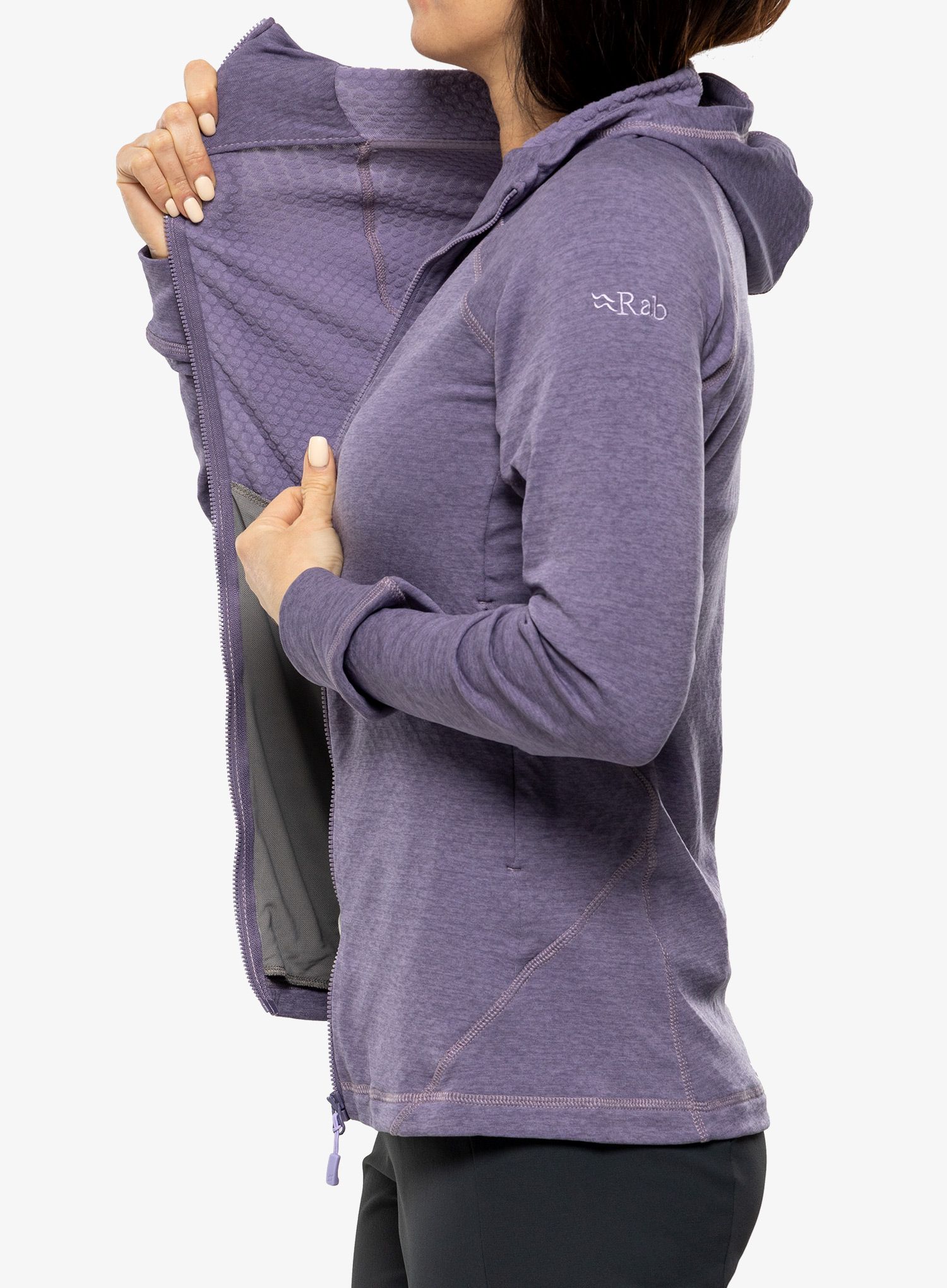 Ženska jopa s kapuco Rab Nexus Hoody - purple sage