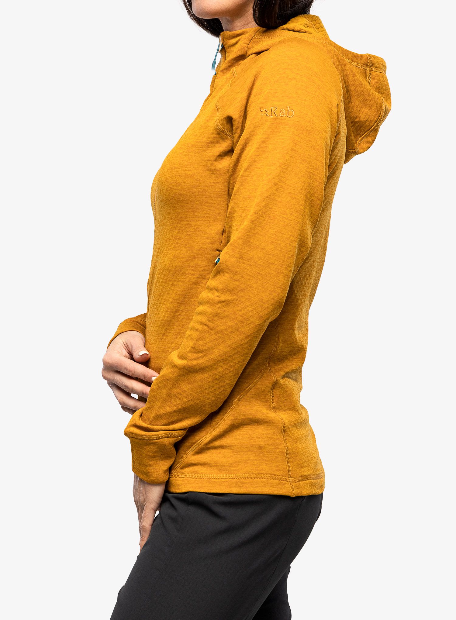Ženska jopa s kapuco Rab Nexus Hoody - dark butternut