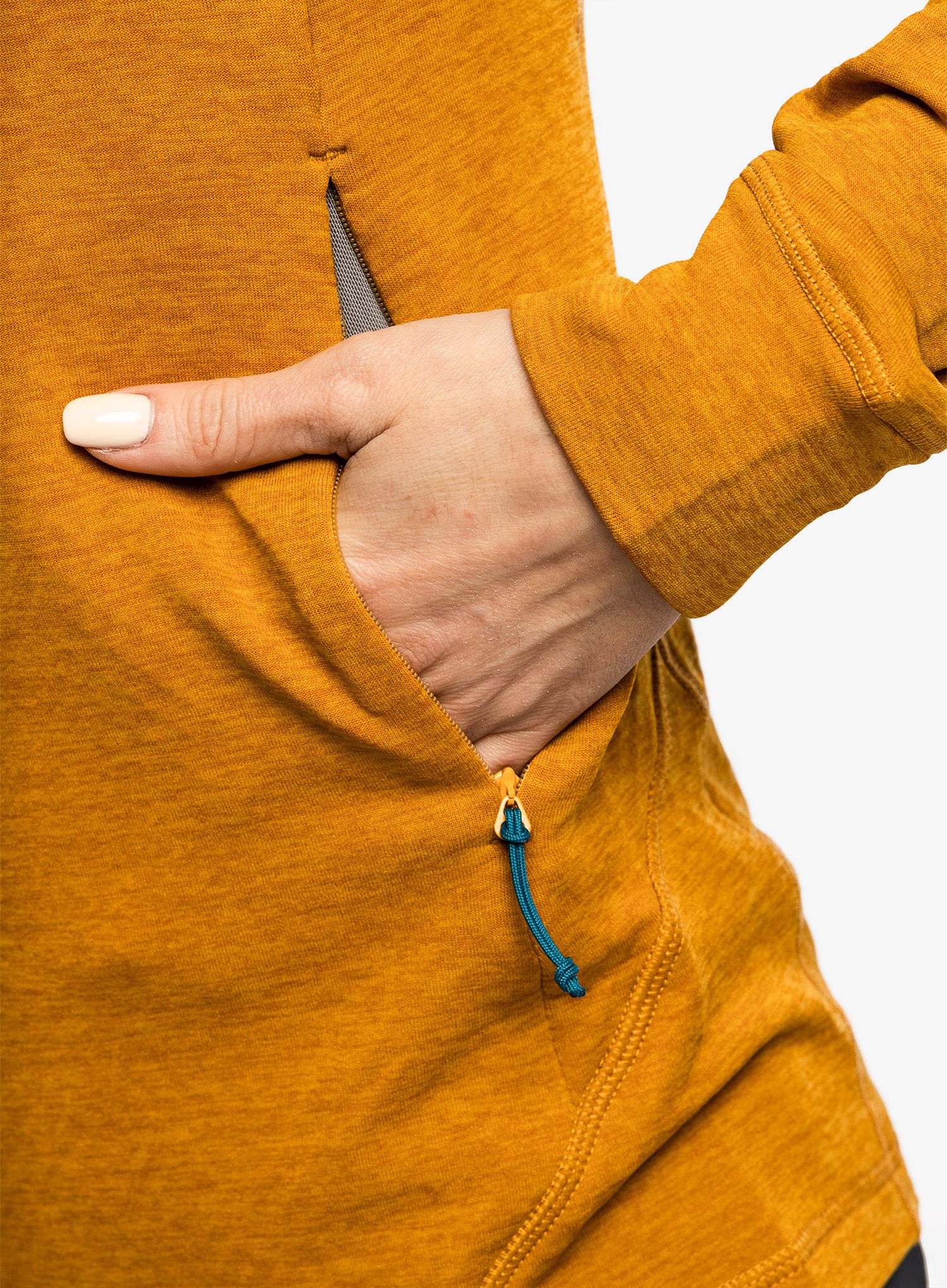 Ženska jopa s kapuco Rab Nexus Hoody - dark butternut