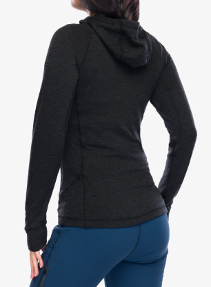 Ženska jopa s kapuco Rab Nexus Hoody - black