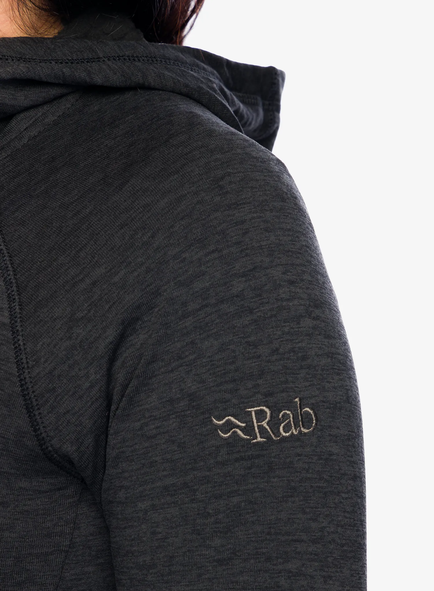 Ženska jopa s kapuco Rab Nexus Hoody - black