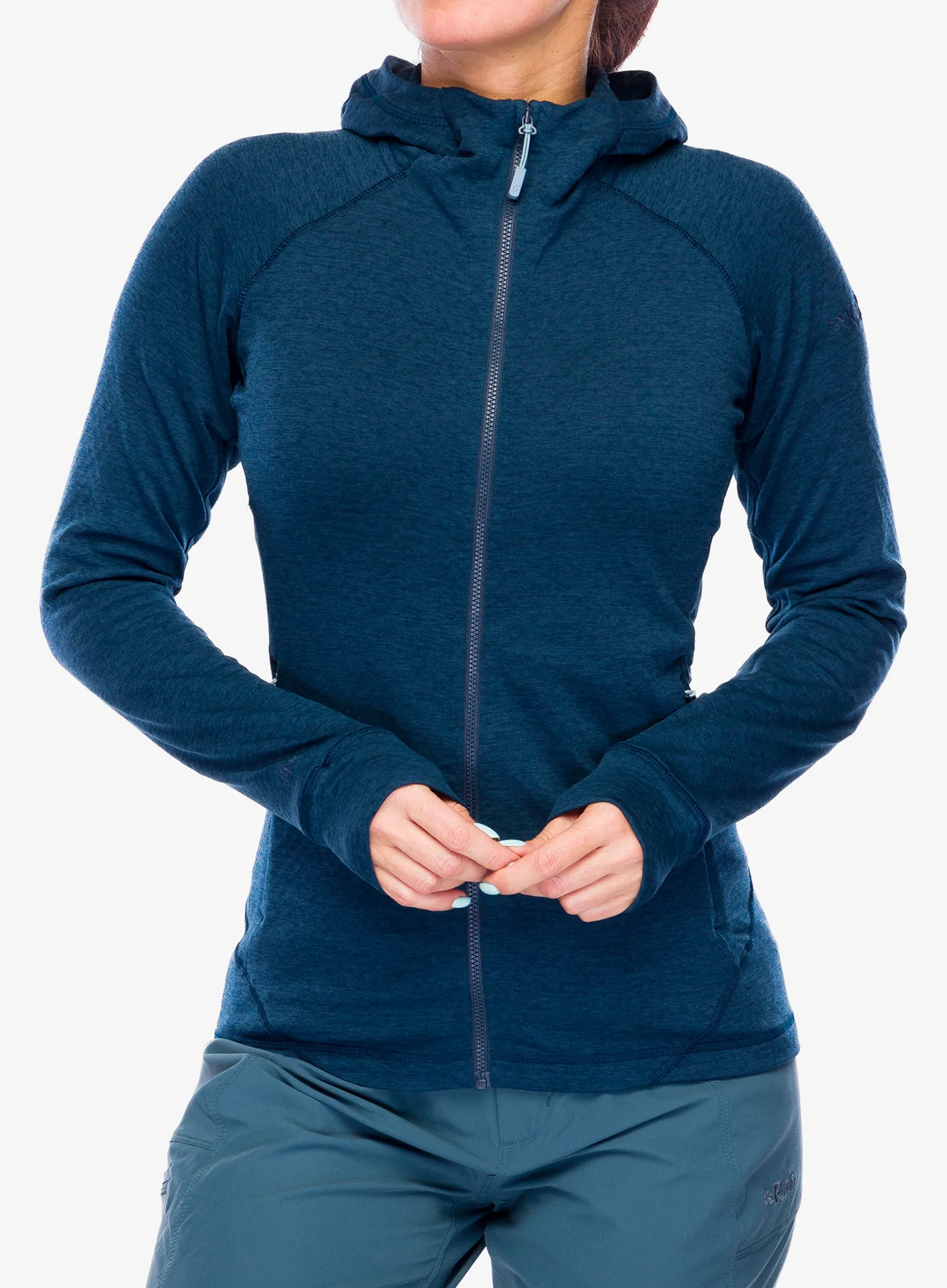 Ženska jopa s kapuco Rab Nexus Hoody - deep ink