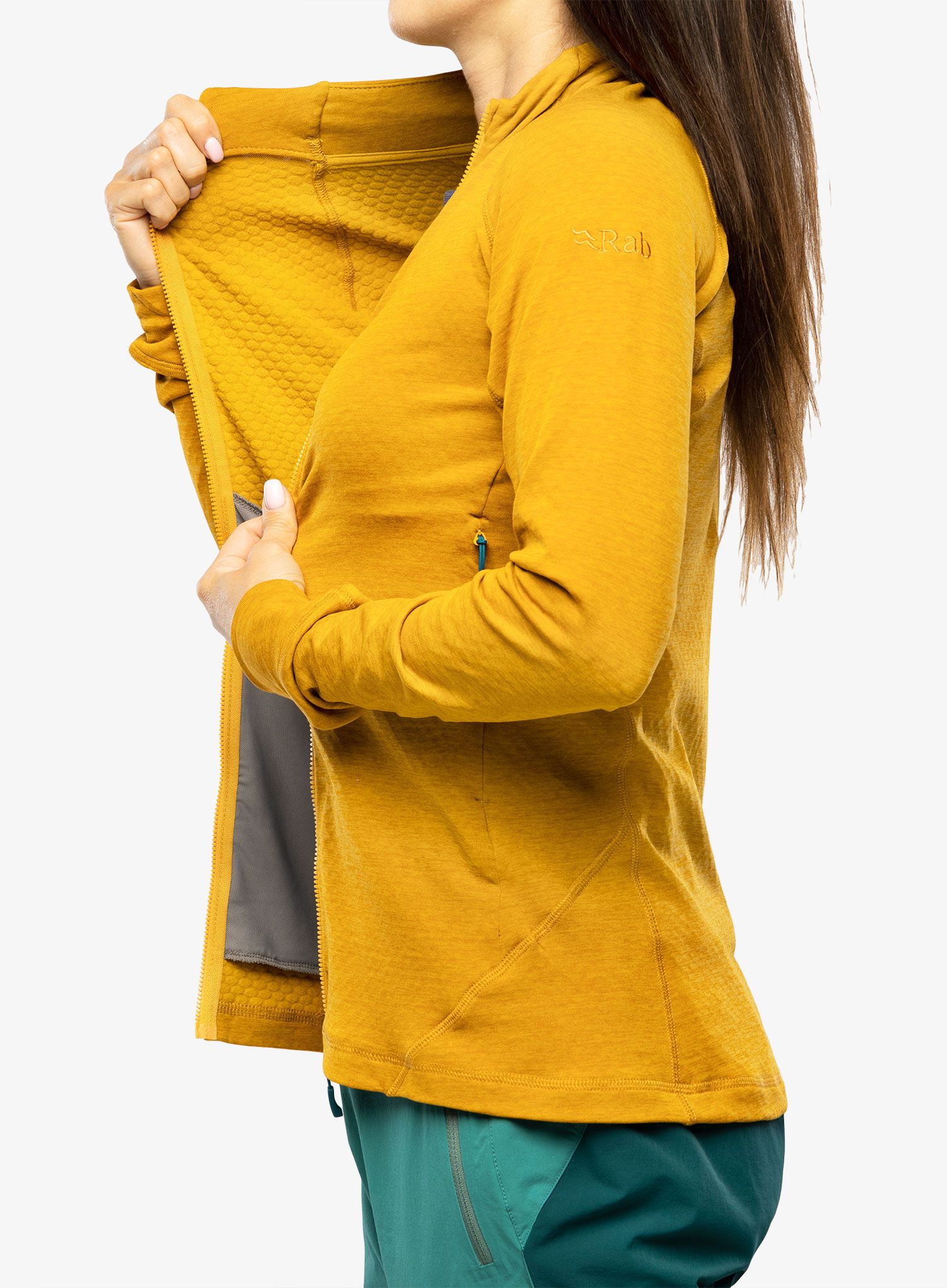 Ženska jopica z zadrgo Rab Nexus Jacket - dark butternut