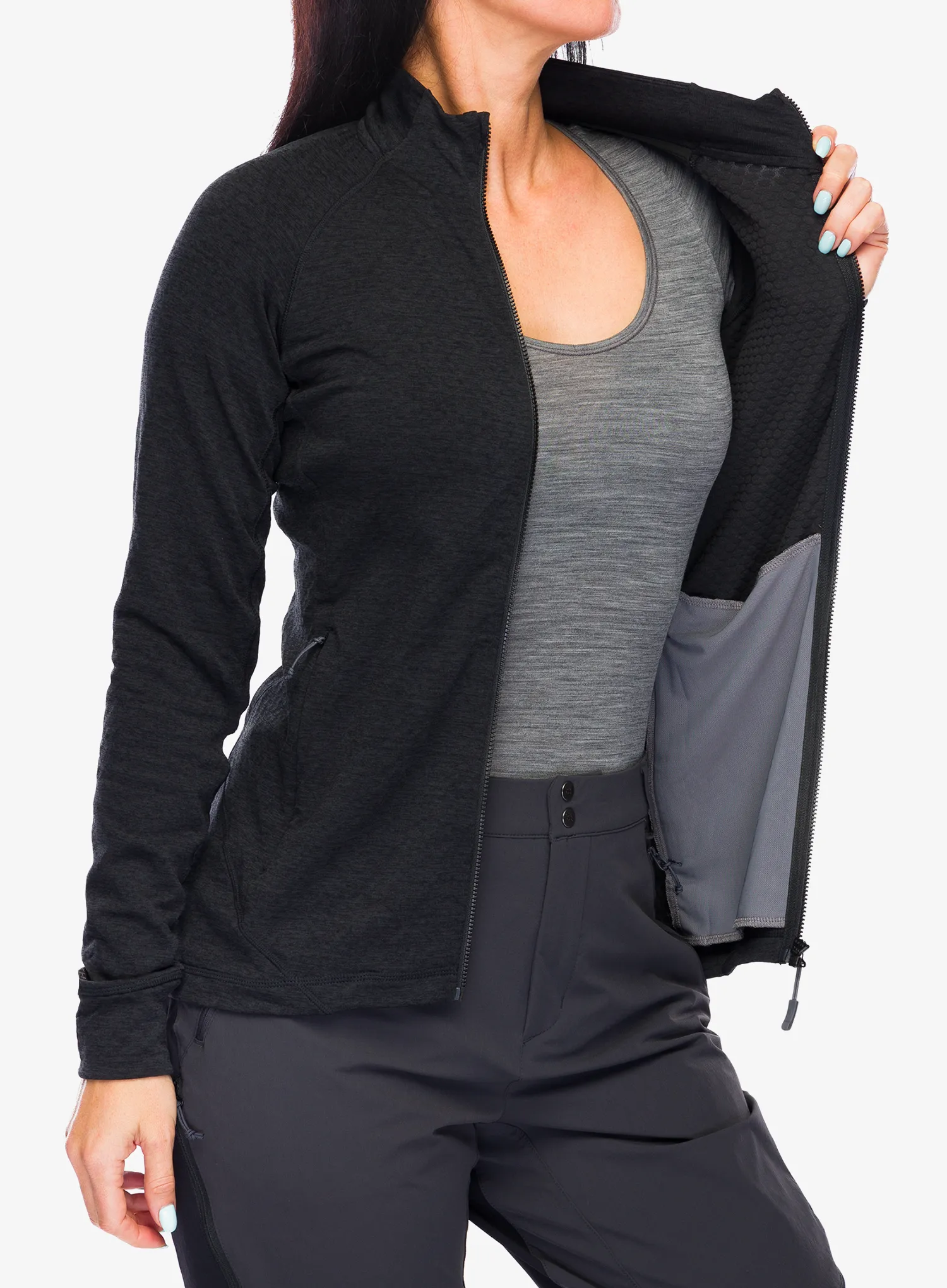 Ženska jopica z zadrgo Rab Nexus Jacket - black