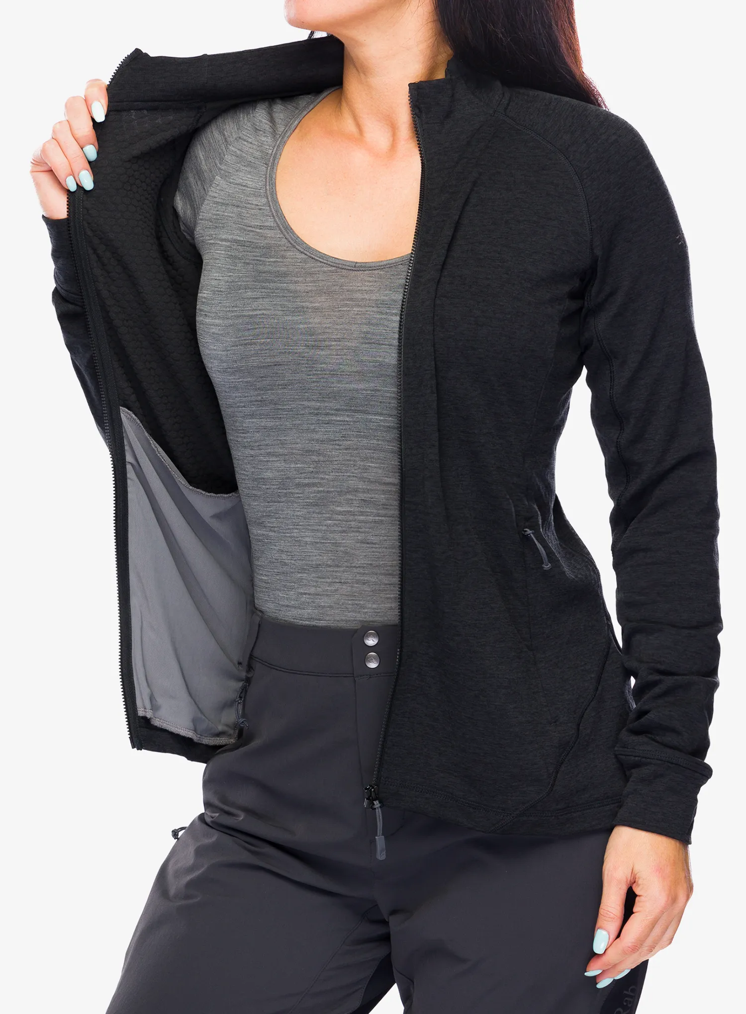 Ženska jopica z zadrgo Rab Nexus Jacket - black