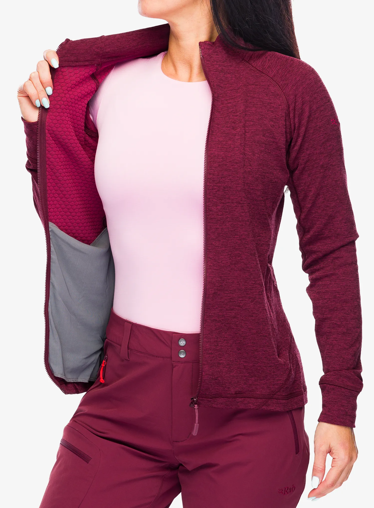 Ženska jopica z zadrgo Rab Nexus Jacket - deep heather