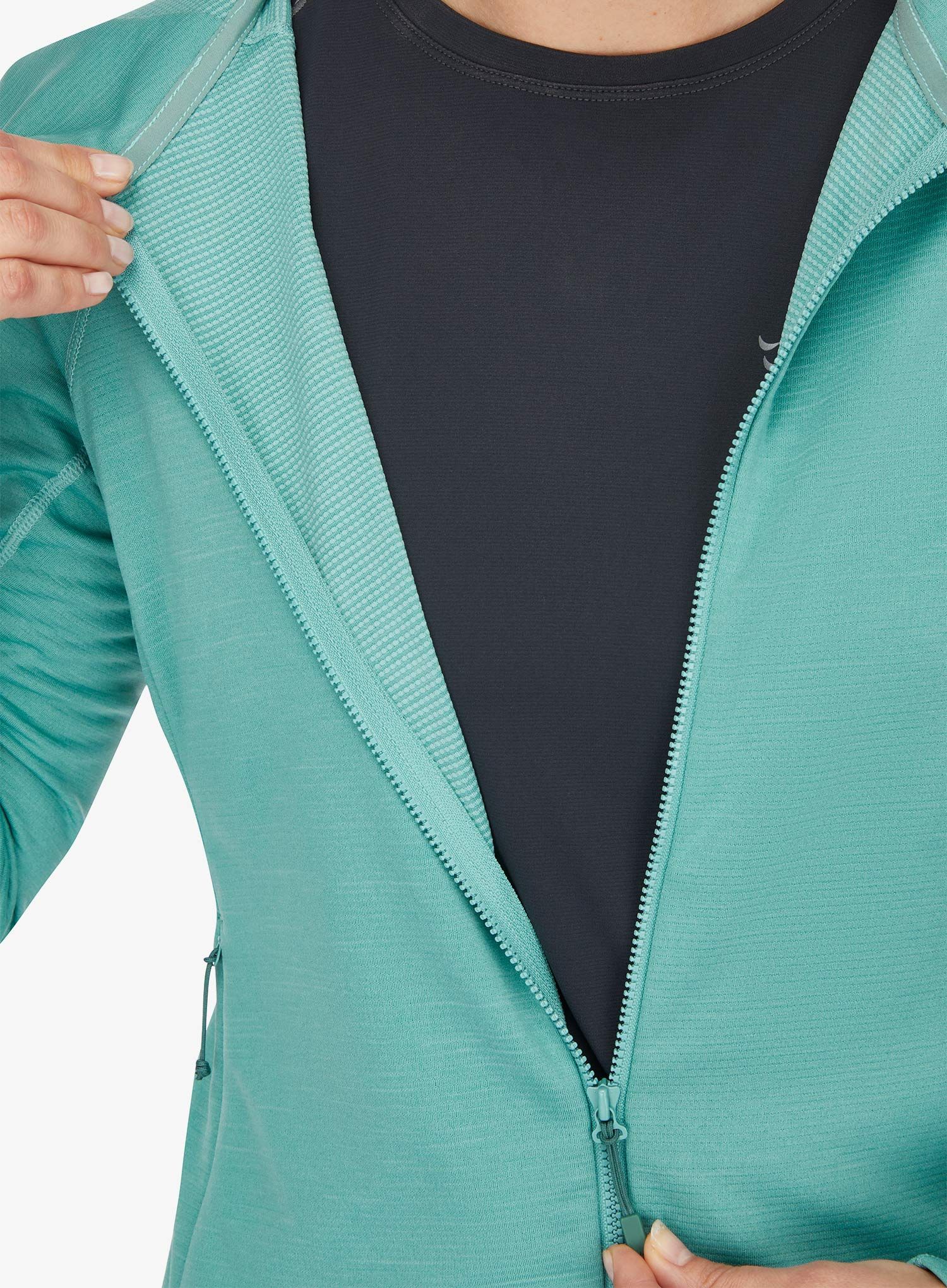 Ženska jopa s kapuco Rab Planar Hoody - glacier blue