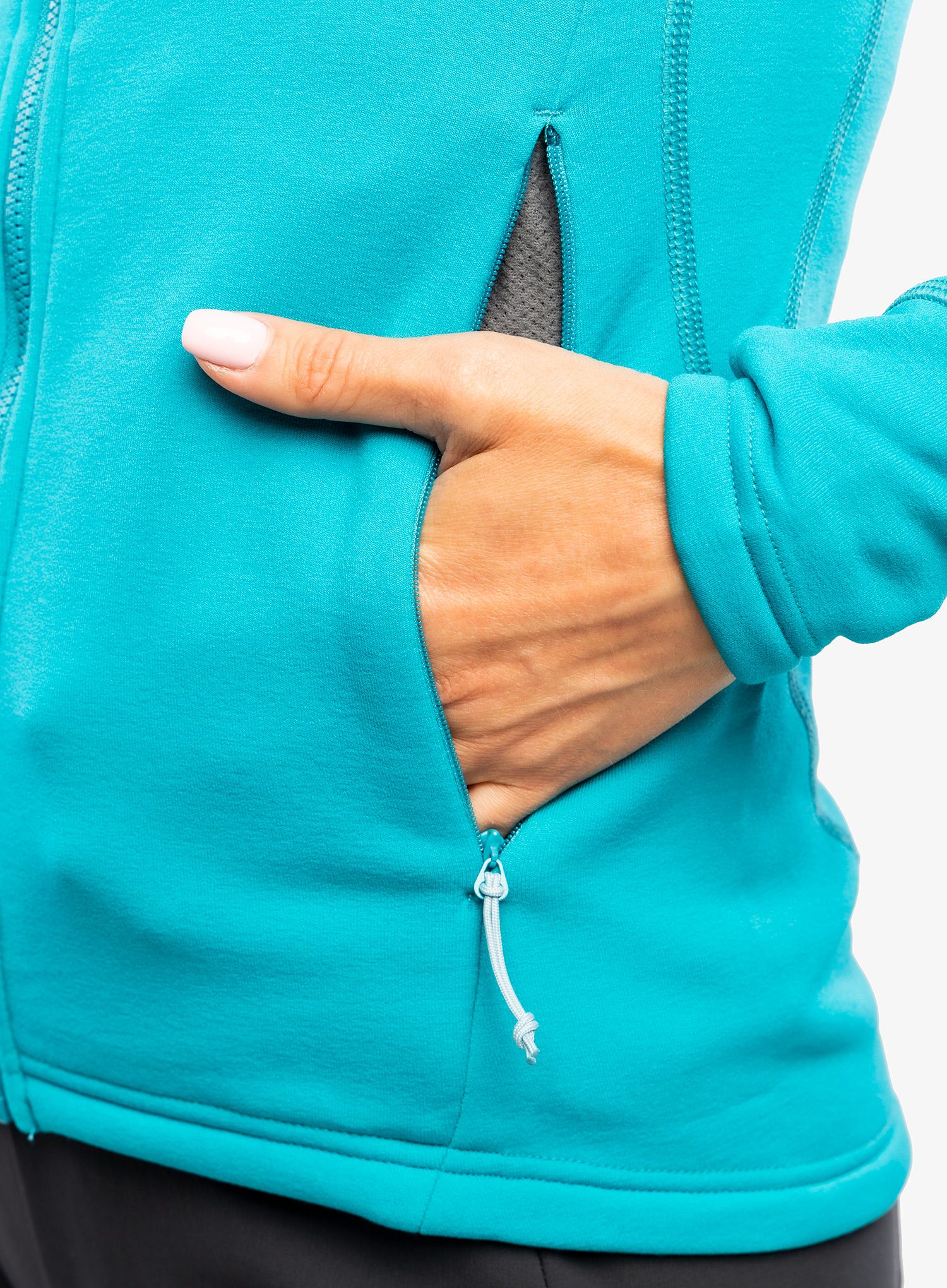 Ženski flis Rab Power Stretch Pro Jacket - aquamarine
