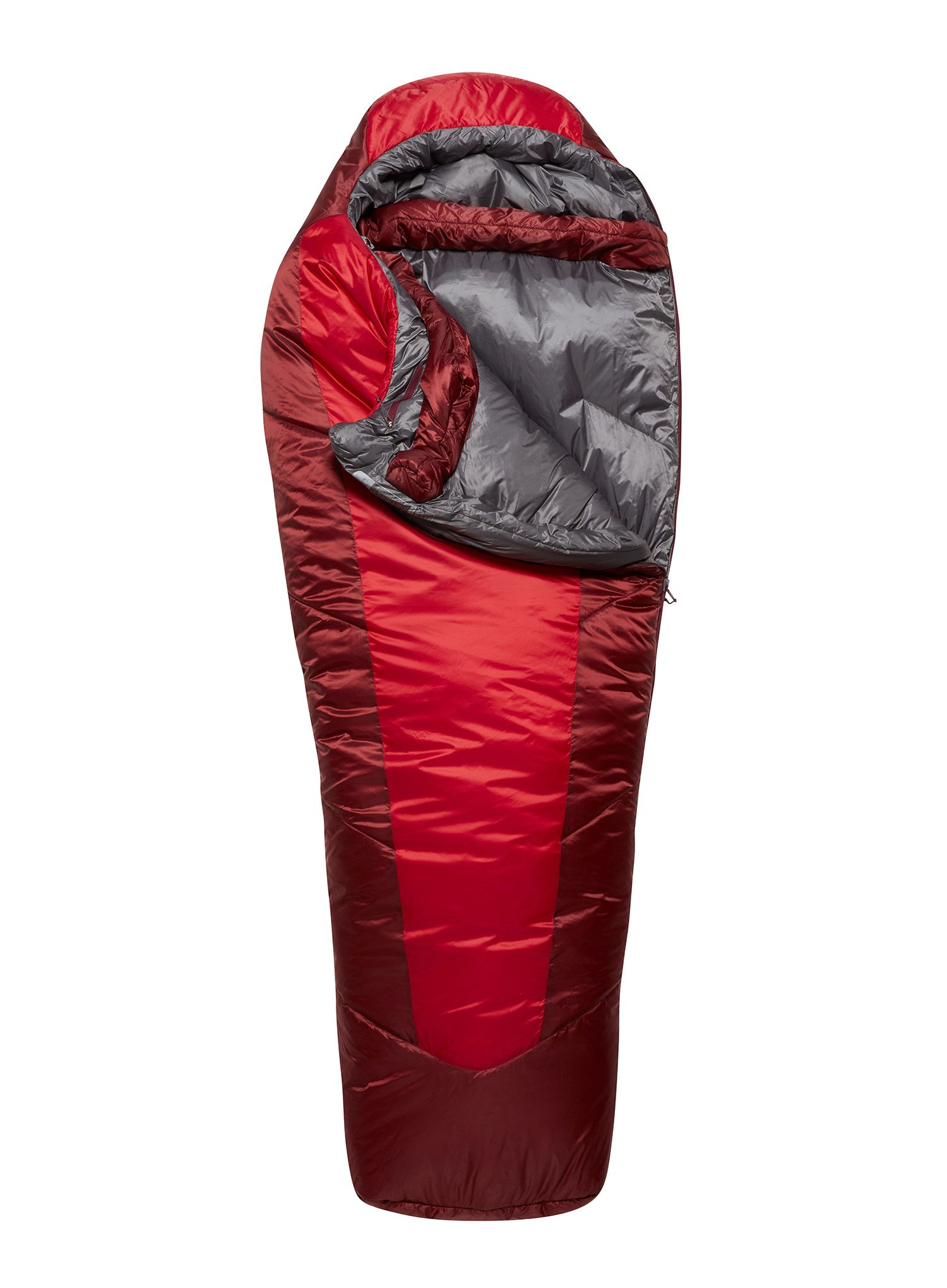 Ženska spalna vreča Rab Solar Eco 3 (170 cm) - ascent red