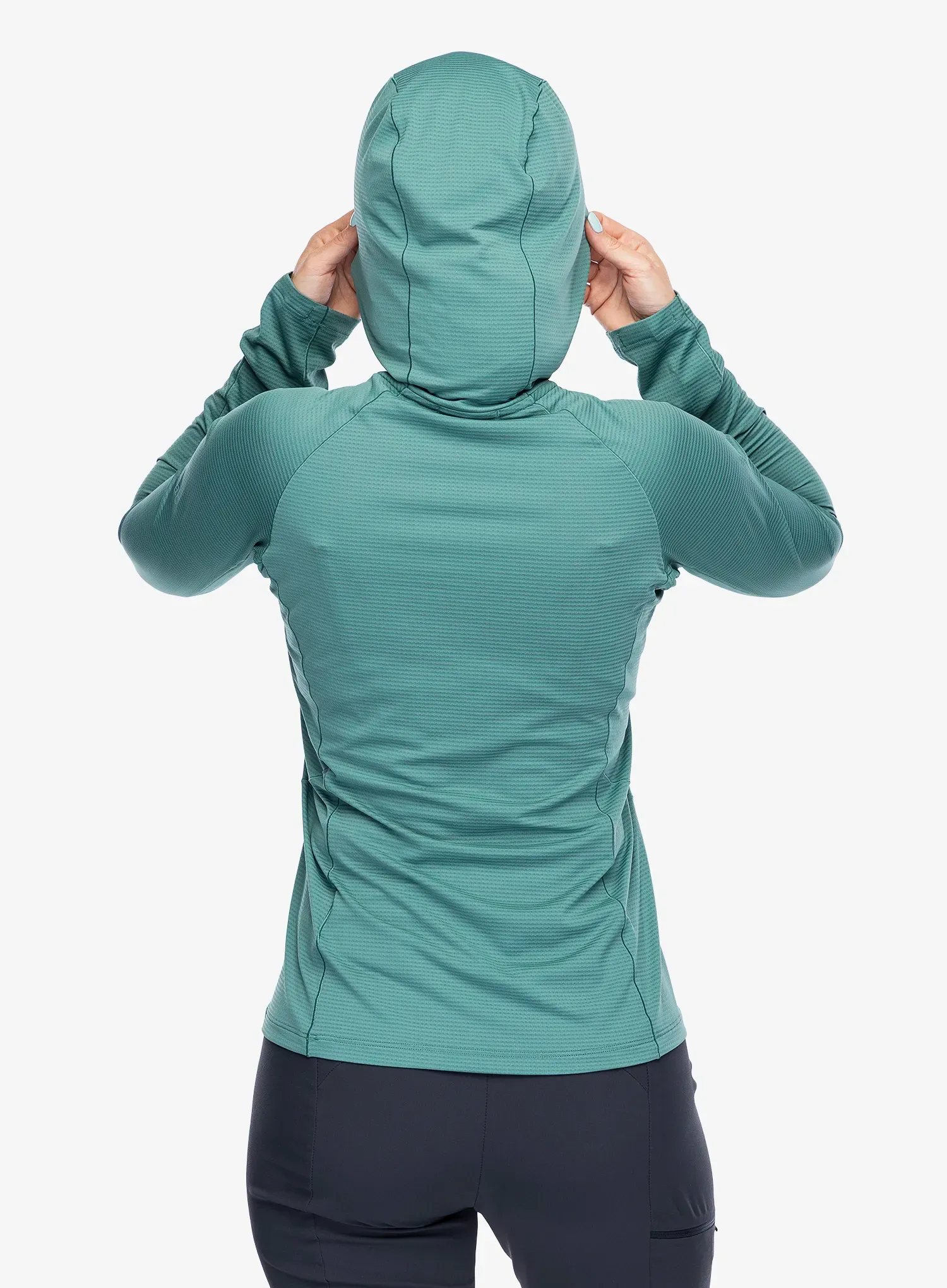 Ženska termo flis jopa Rab Sonic Hoody - eucalyptus