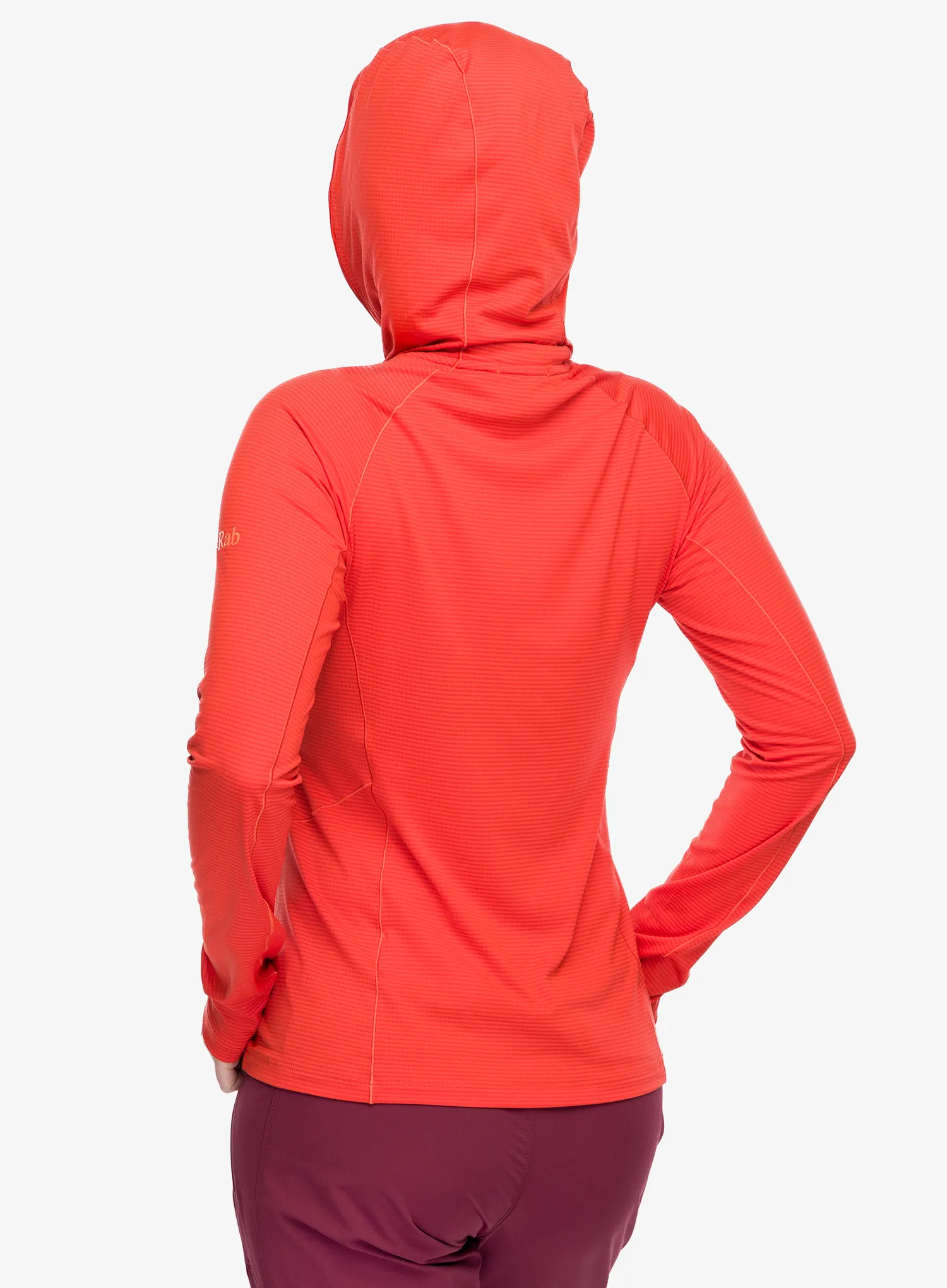 Ženska termo flis jopa Rab Sonic Hoody - red grapefruit