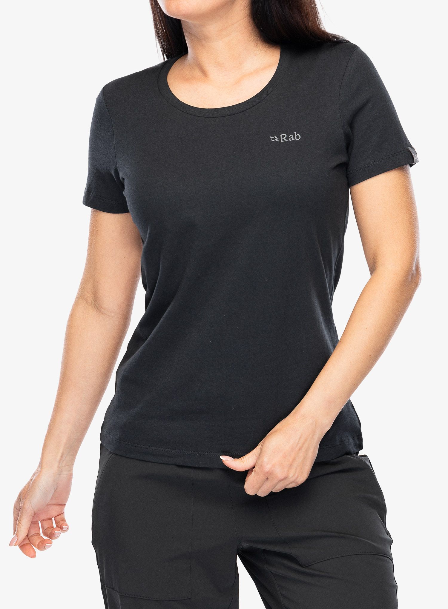 Ženska bombažna majica Rab Stance Mountain Peak Tee - beluga