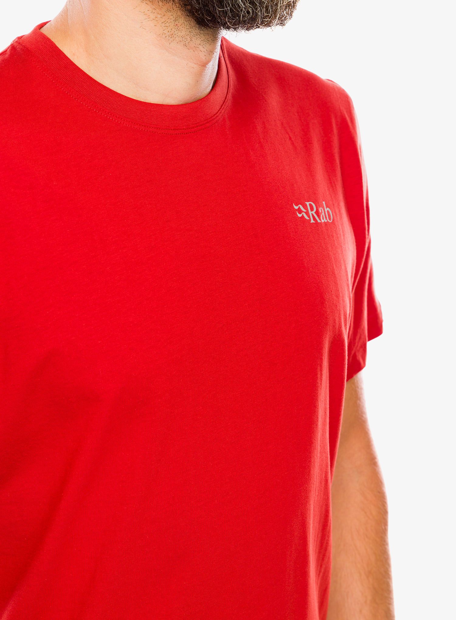 Majica s potiskom Rab Stance Mountain Peak Tee - red clay
