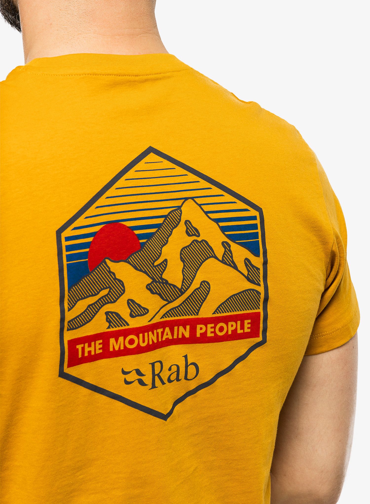 Majica s potiskom Rab Stance Mountain Peak Tee  - sahara