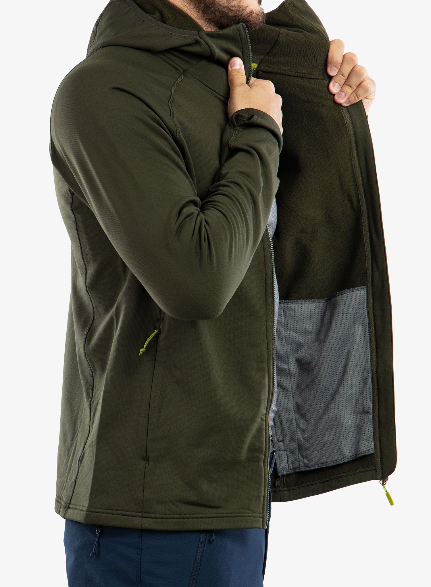 Plezalna jopa Rab Superflux Hoody - army