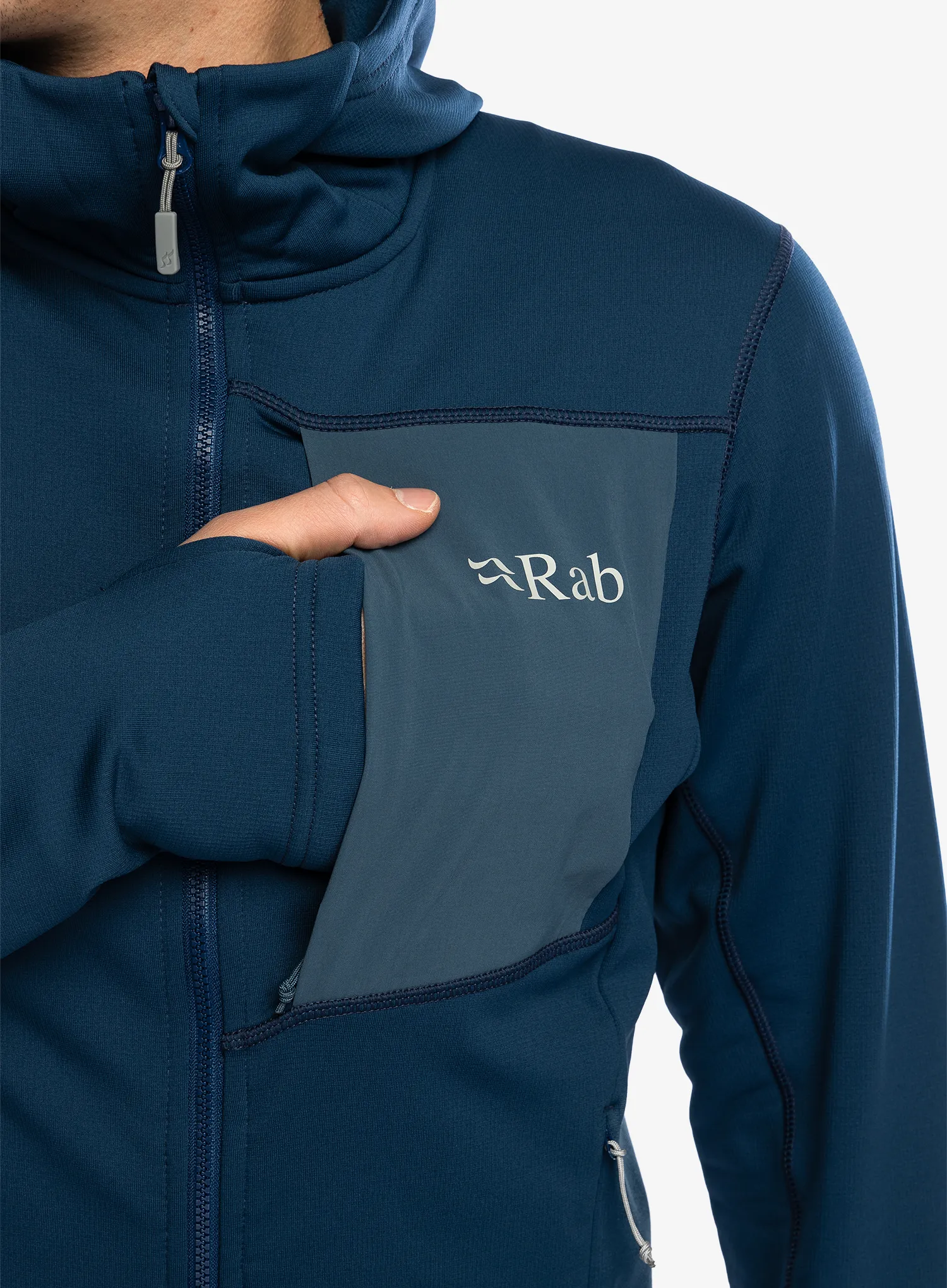 Jopica s kapuco Rab Superflux Hoody - tempest blue