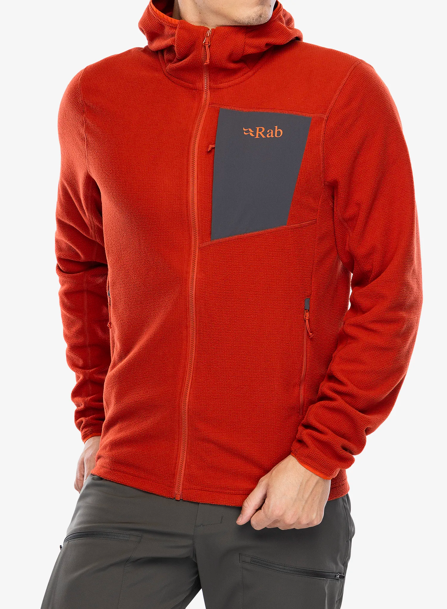 Jopica s kapuco Rab Tecton Hoody - red clay