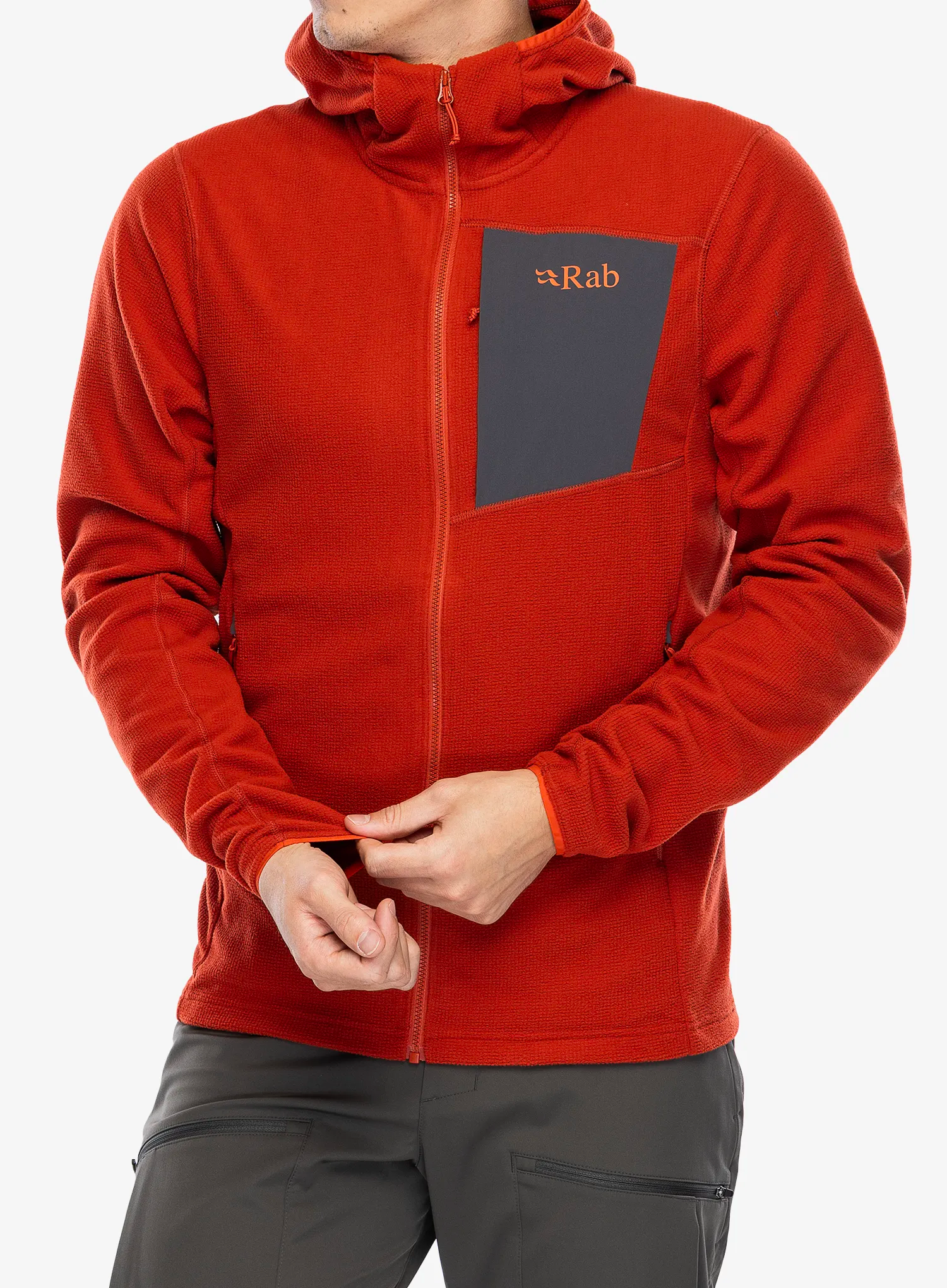 Jopica s kapuco Rab Tecton Hoody - red clay