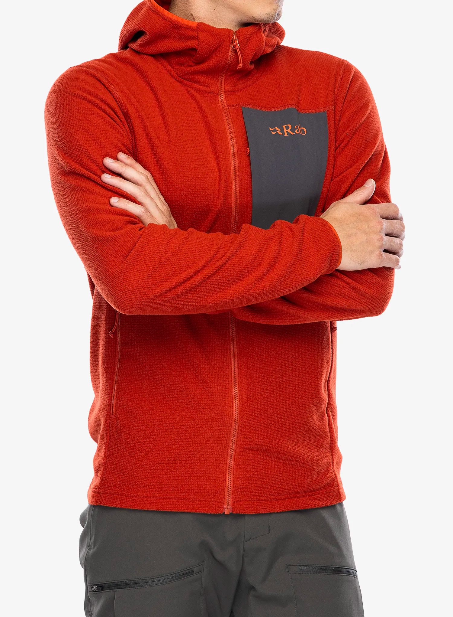 Jopica s kapuco Rab Tecton Hoody - red clay