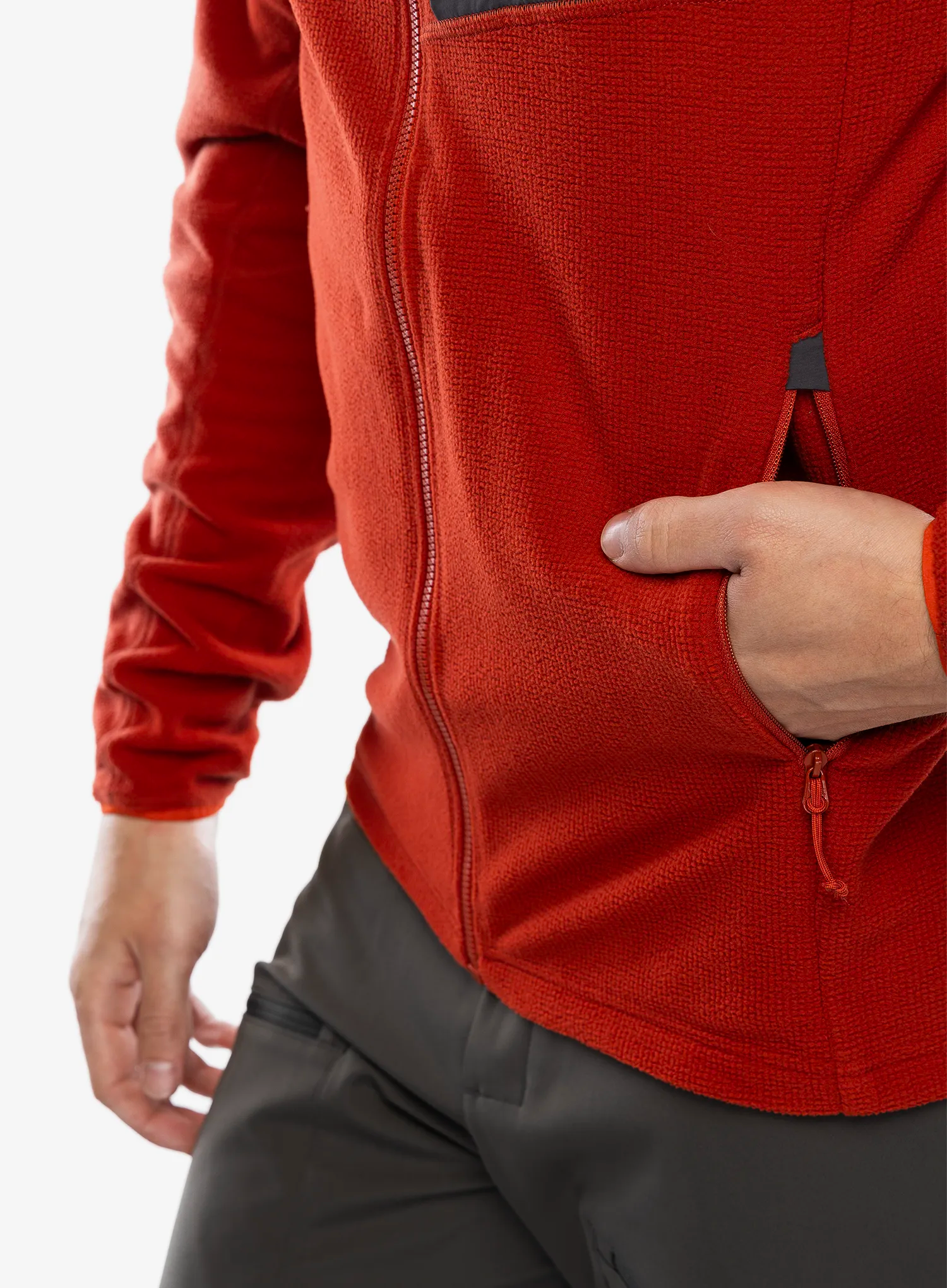 Jopica s kapuco Rab Tecton Hoody - red clay
