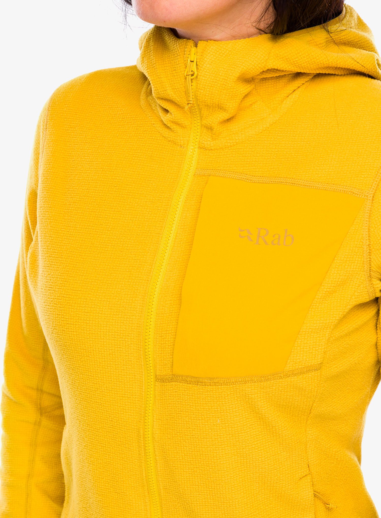 Ženska jopa s kapuco Rab Tecton Hoody - sahara