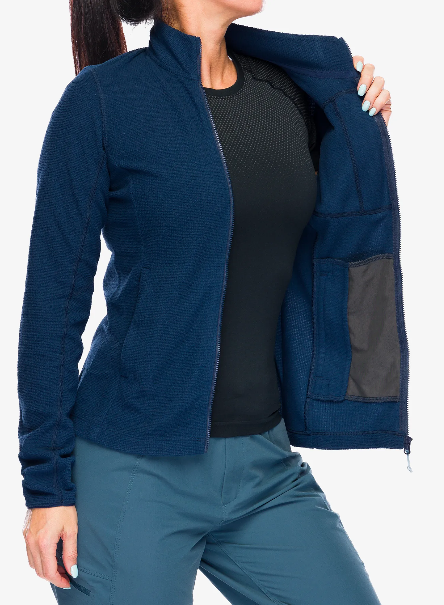 Ženska jopica z zadrgo Rab Tecton Jacket - deep ink
