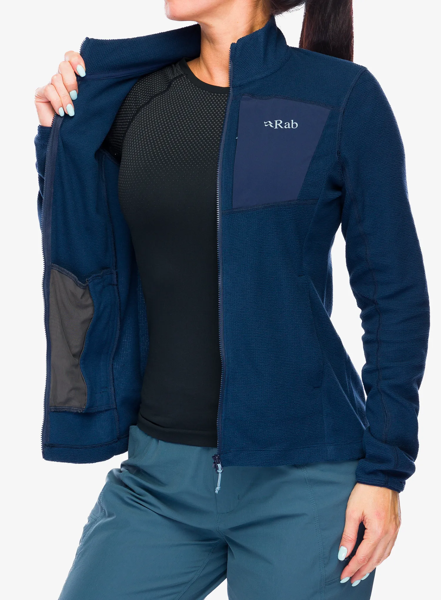 Ženska jopica z zadrgo Rab Tecton Jacket - deep ink