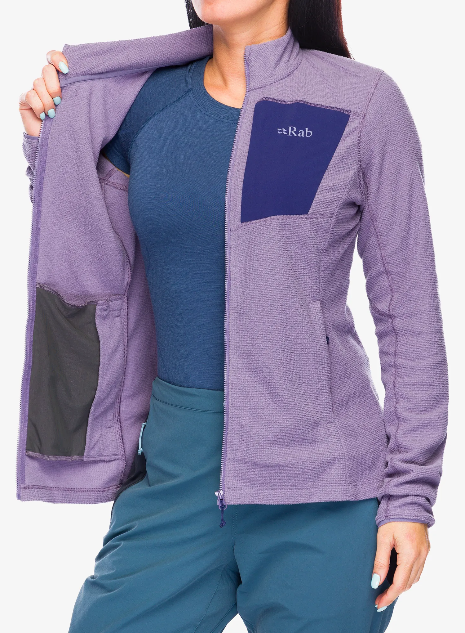 Ženska jopica z zadrgo Rab Tecton Jacket - purple sage