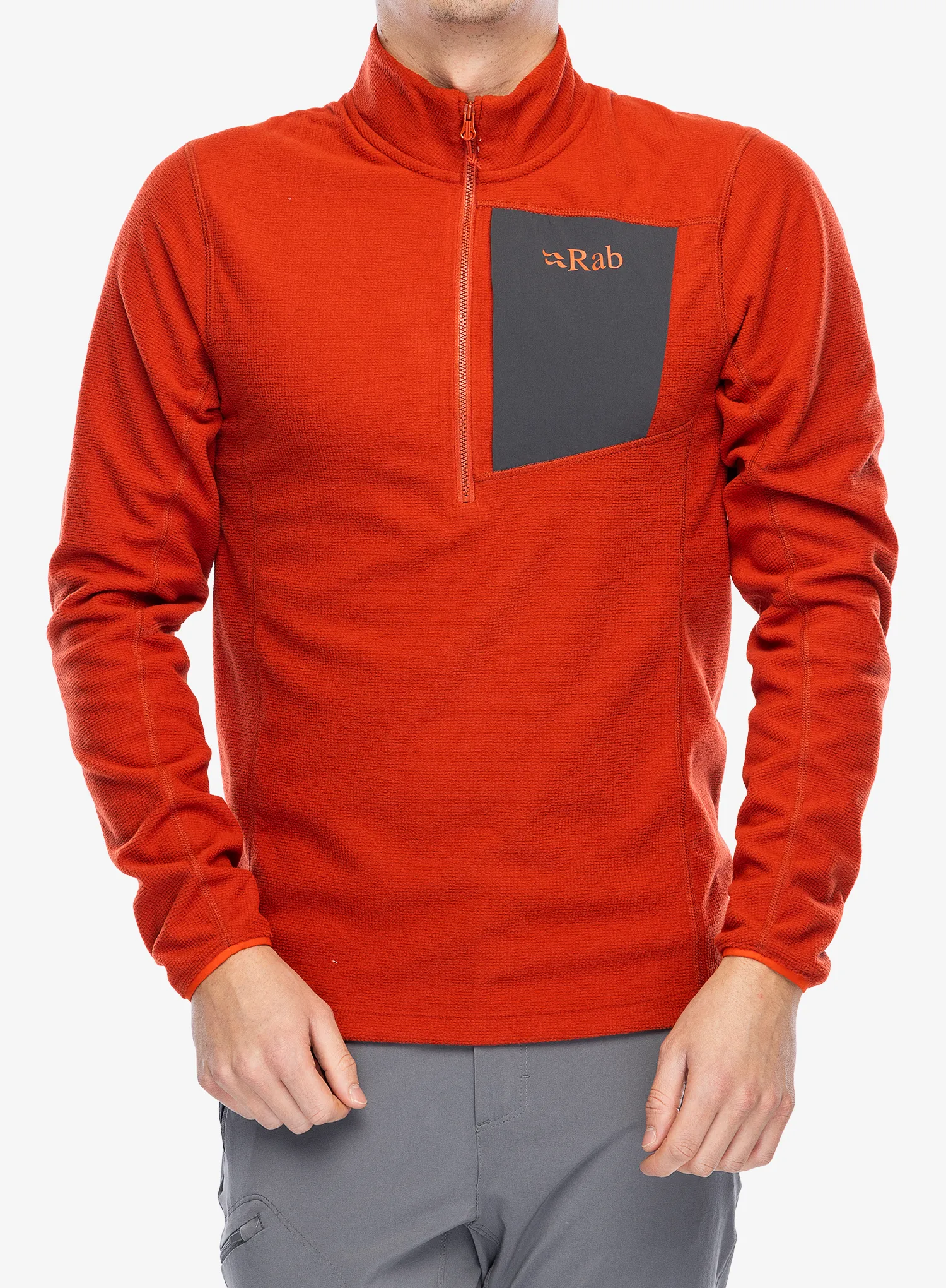 Jopica z zadrgo Rab Tecton Pull-On - red clay